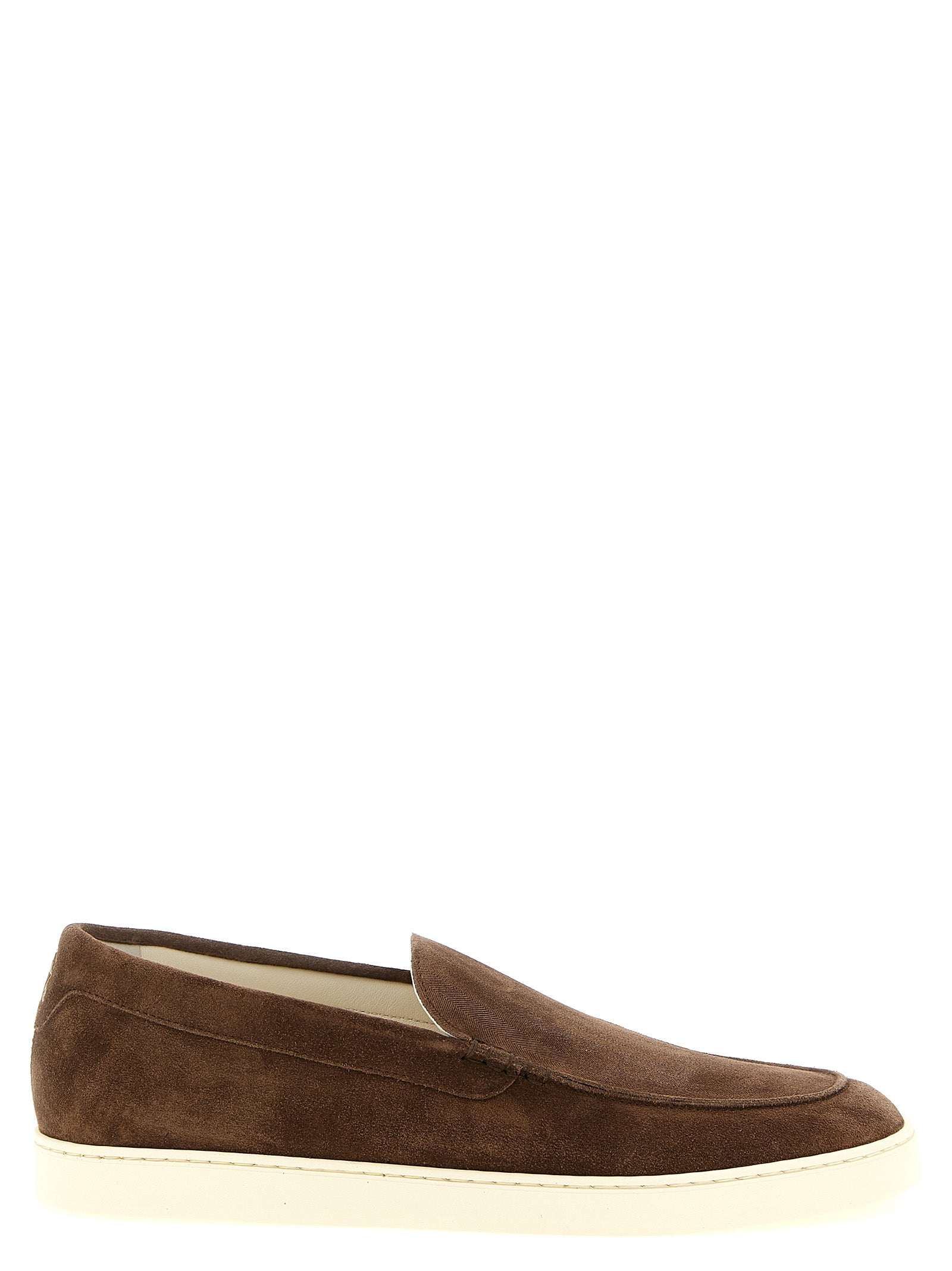 Brunello Cucinelli Brown Calfskin Slip-On Men's Loafers