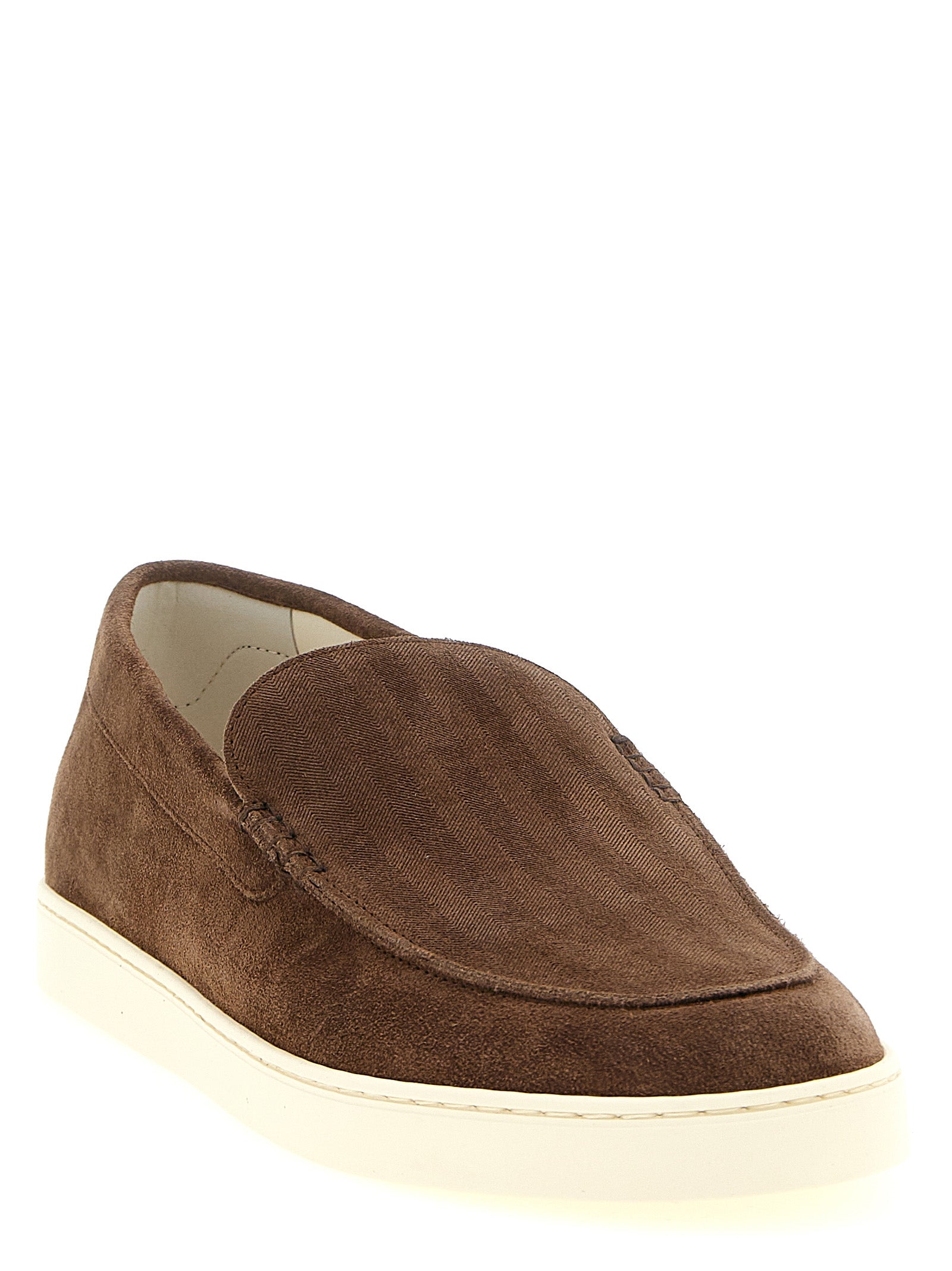 Brunello Cucinelli Brown Calfskin Slip-On Men's Loafers