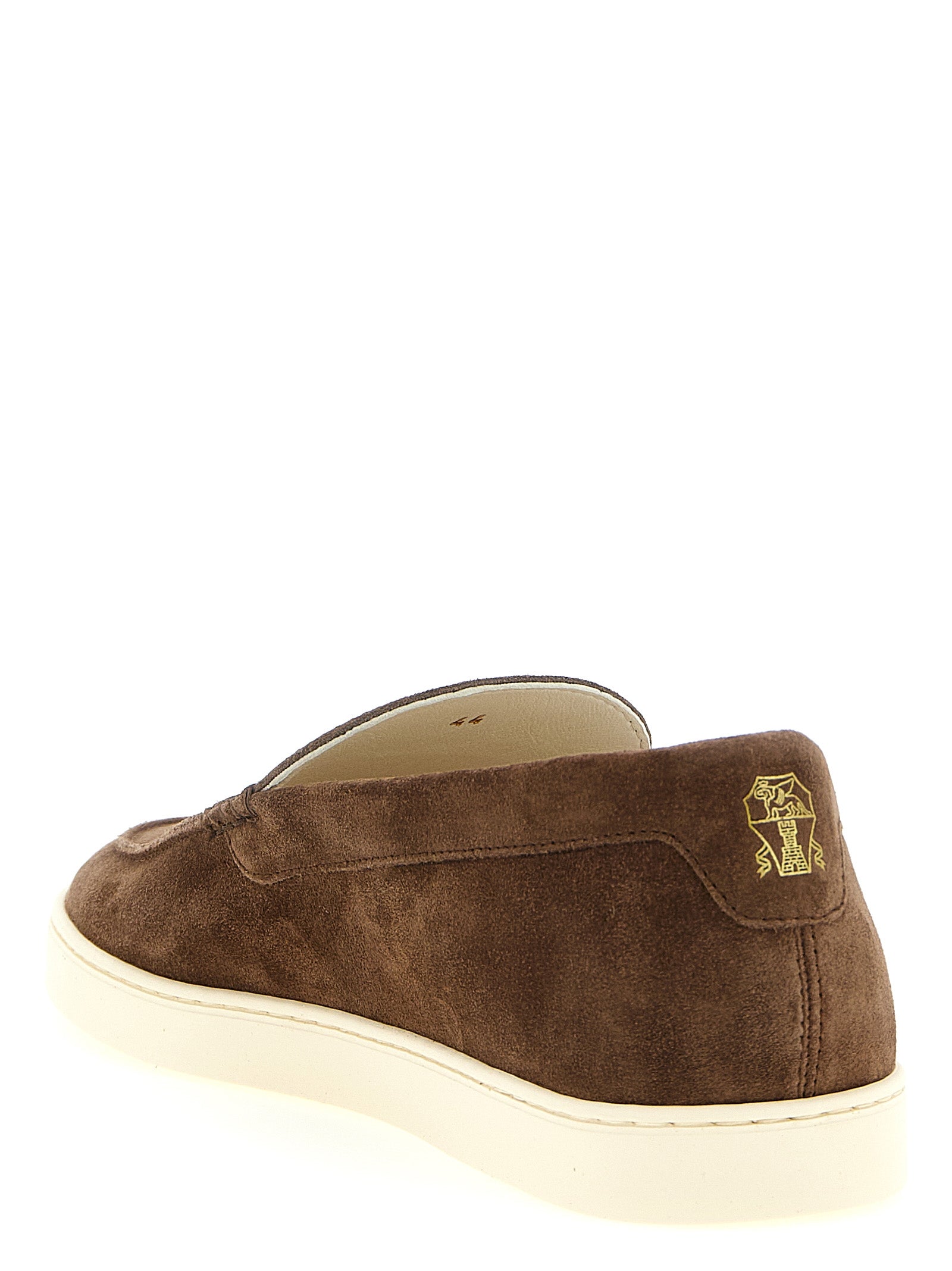 Brunello Cucinelli Brown Calfskin Slip-On Men's Loafers
