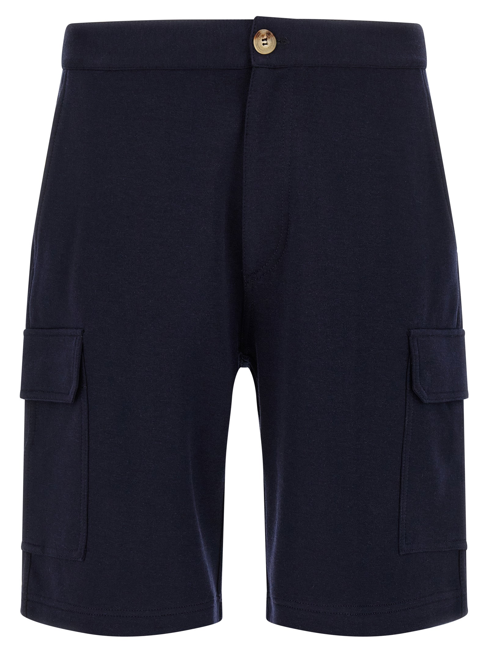 Brunello Cucinelli Blue Cotton Bermuda Men's Shorts