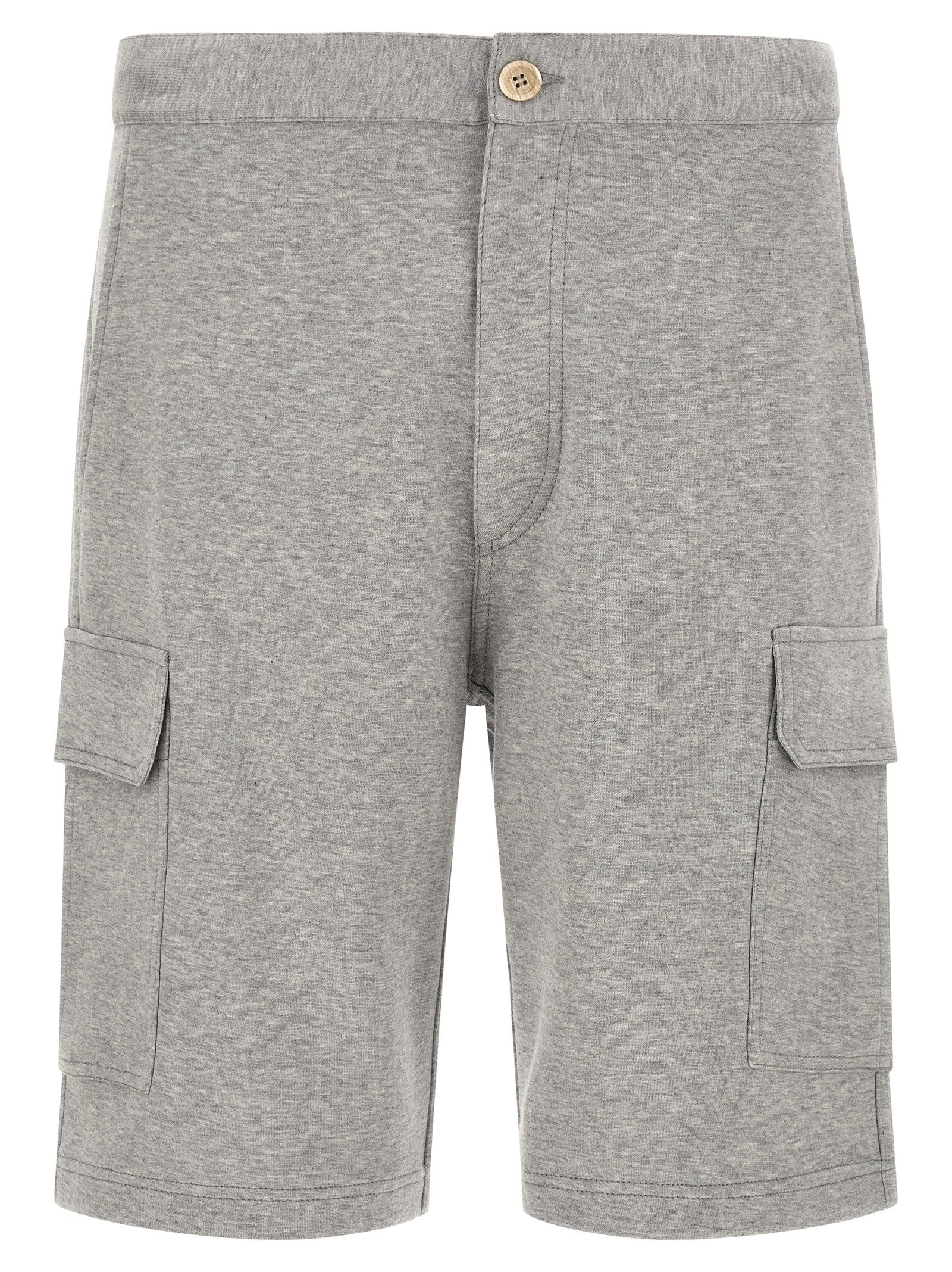 Brunello Cucinelli Gray Cotton Bermuda Men's Shorts