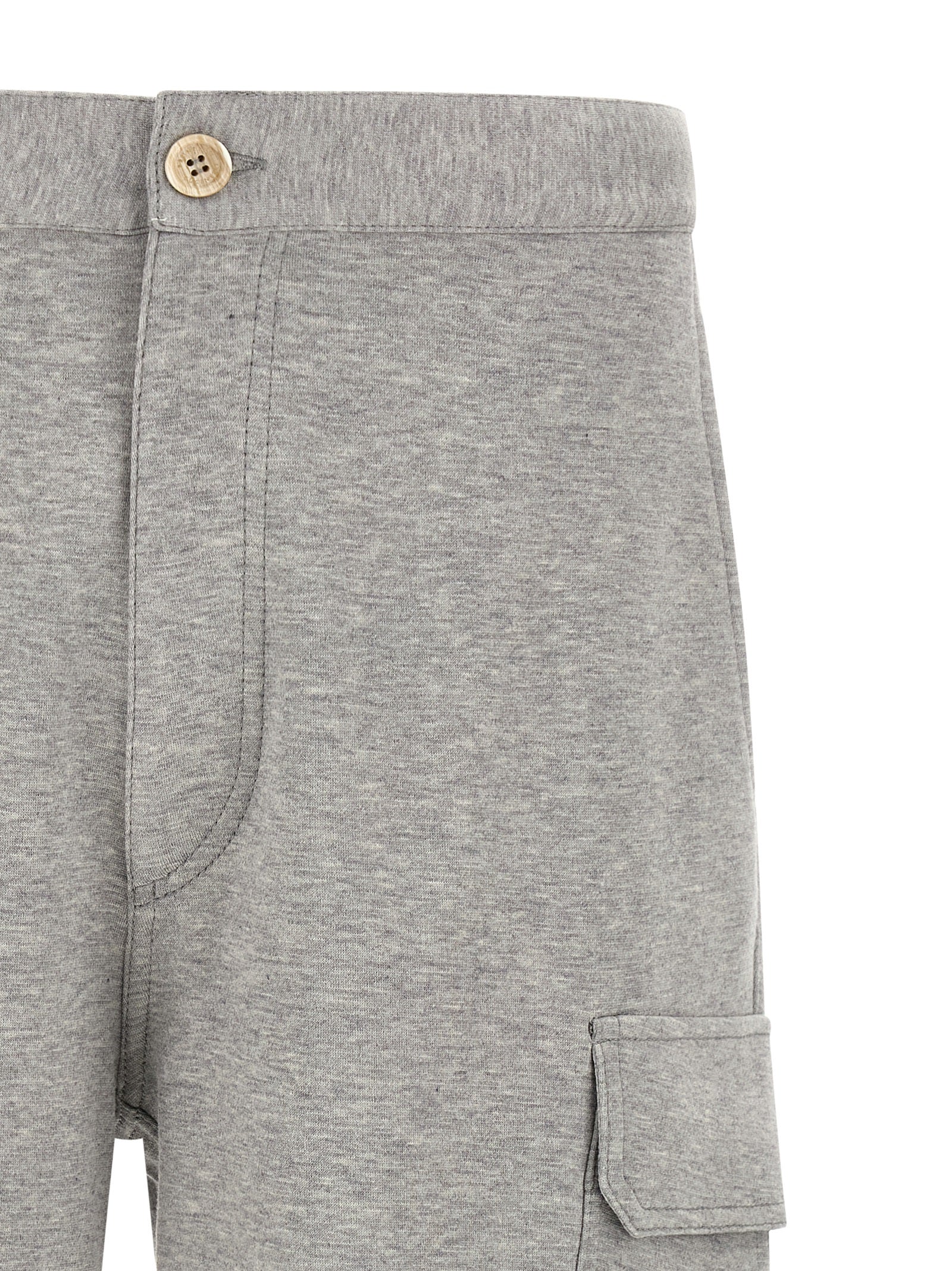Brunello Cucinelli Gray Cotton Bermuda Men's Shorts