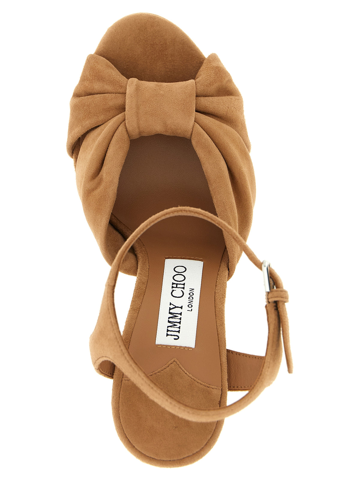 Jimmy Choo Brown Leather Stiletto Heel Women's Sandals