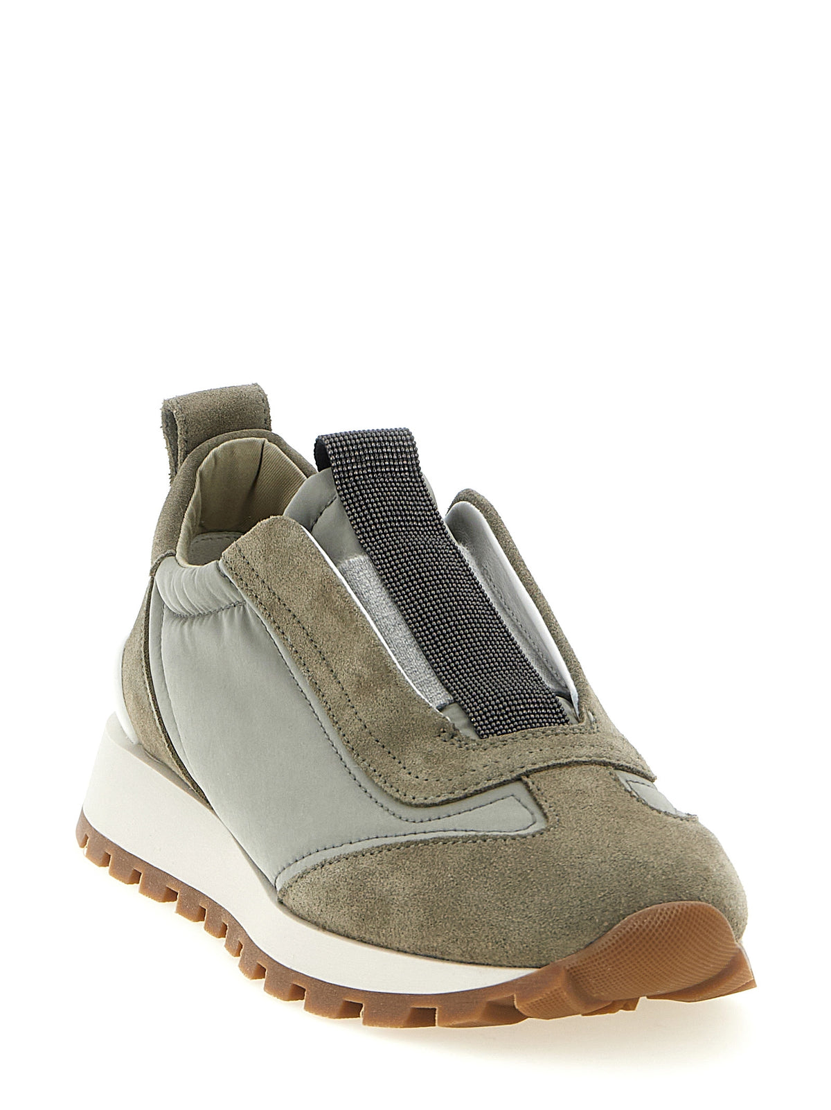 Brunello Cucinelli Bicolor Polyester Athletic Women's Sneakers