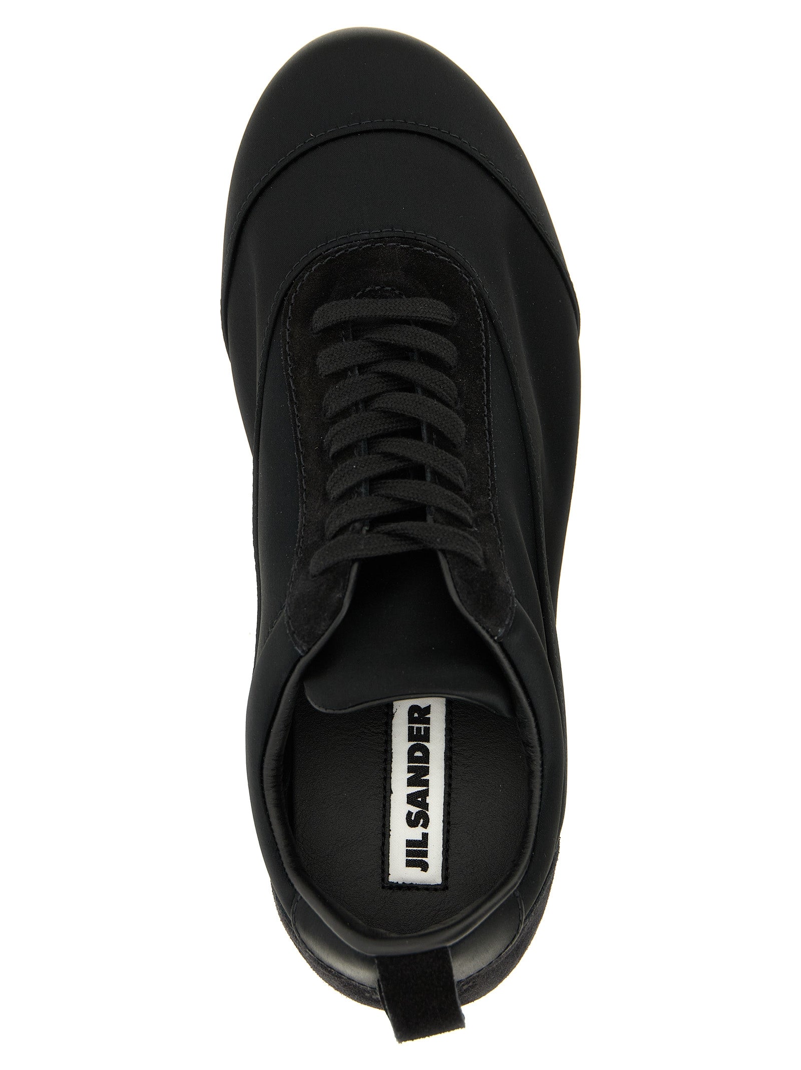 Jil Sander Black Cotton Low Top Women's Sneakers