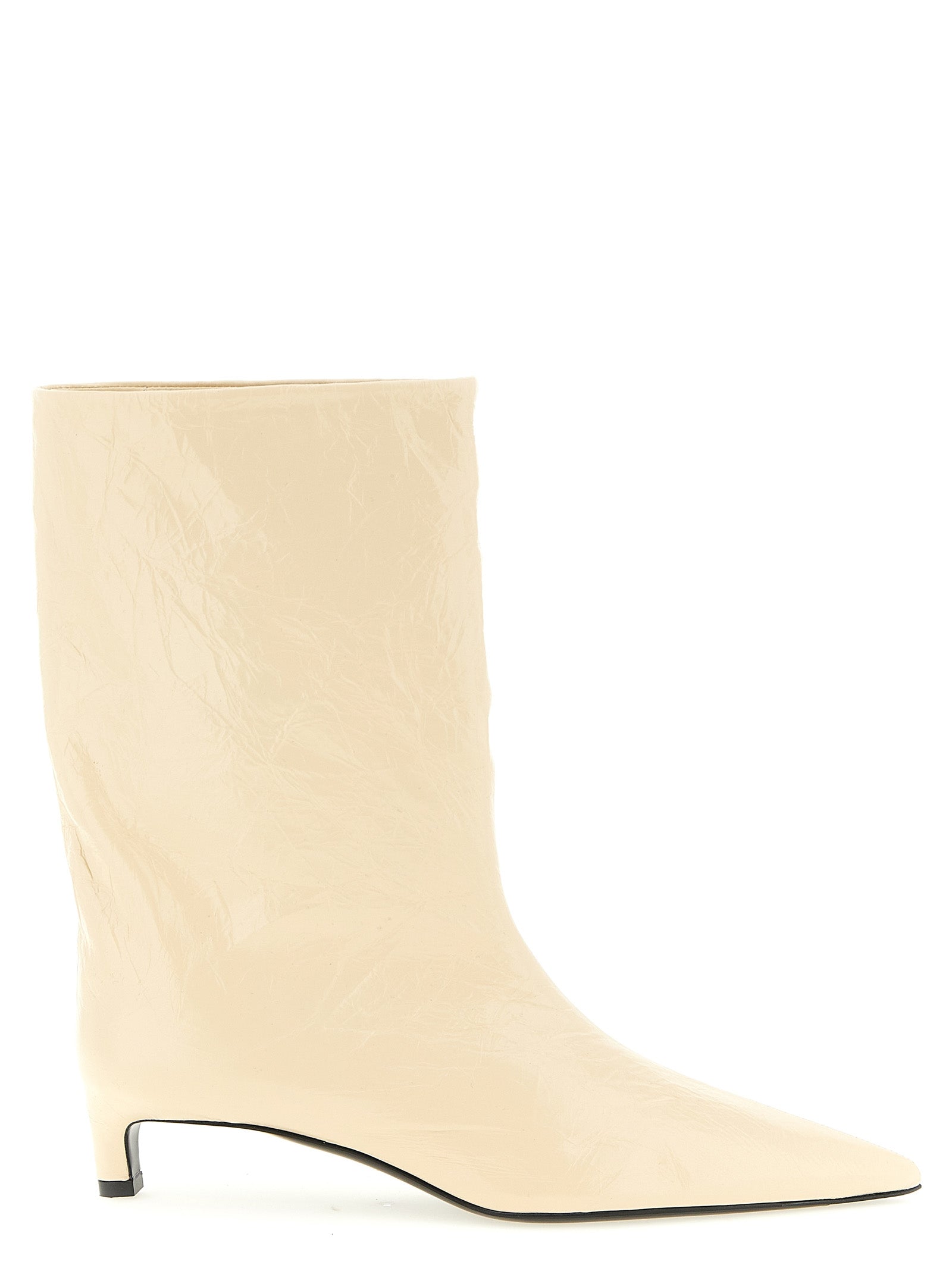 Jil Sander Beige Calfskin Ankle Women's Boots