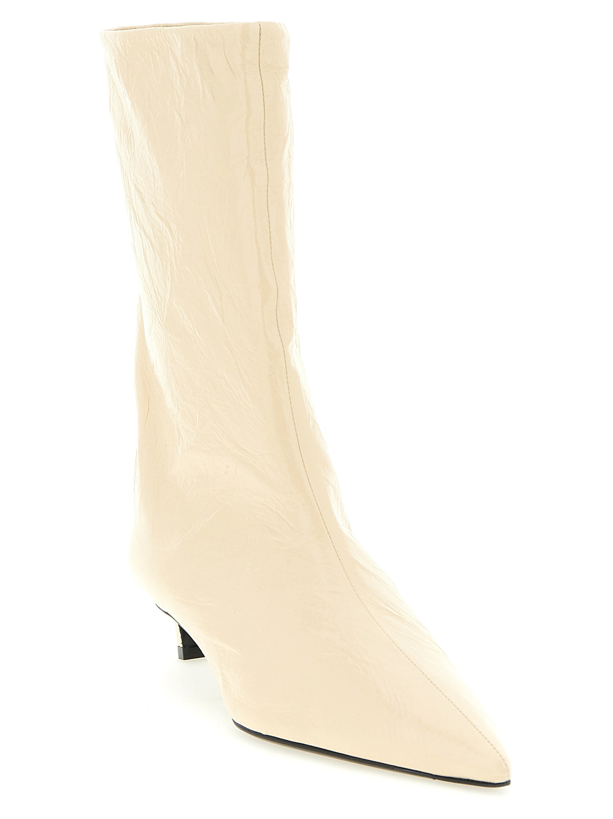 Jil Sander Beige Calfskin Ankle Women's Boots