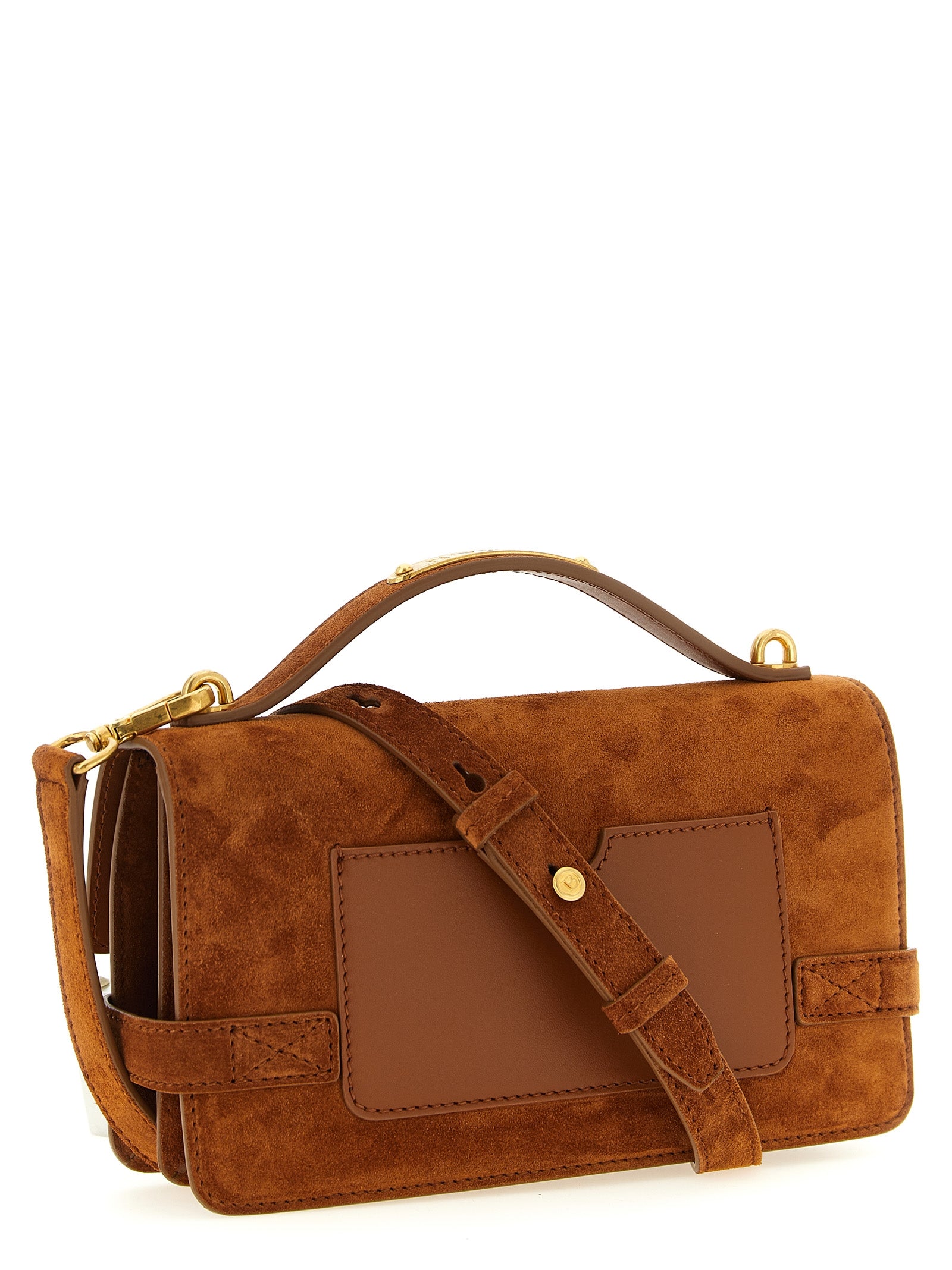 Balmain Brown Calfskin Women's Handbag