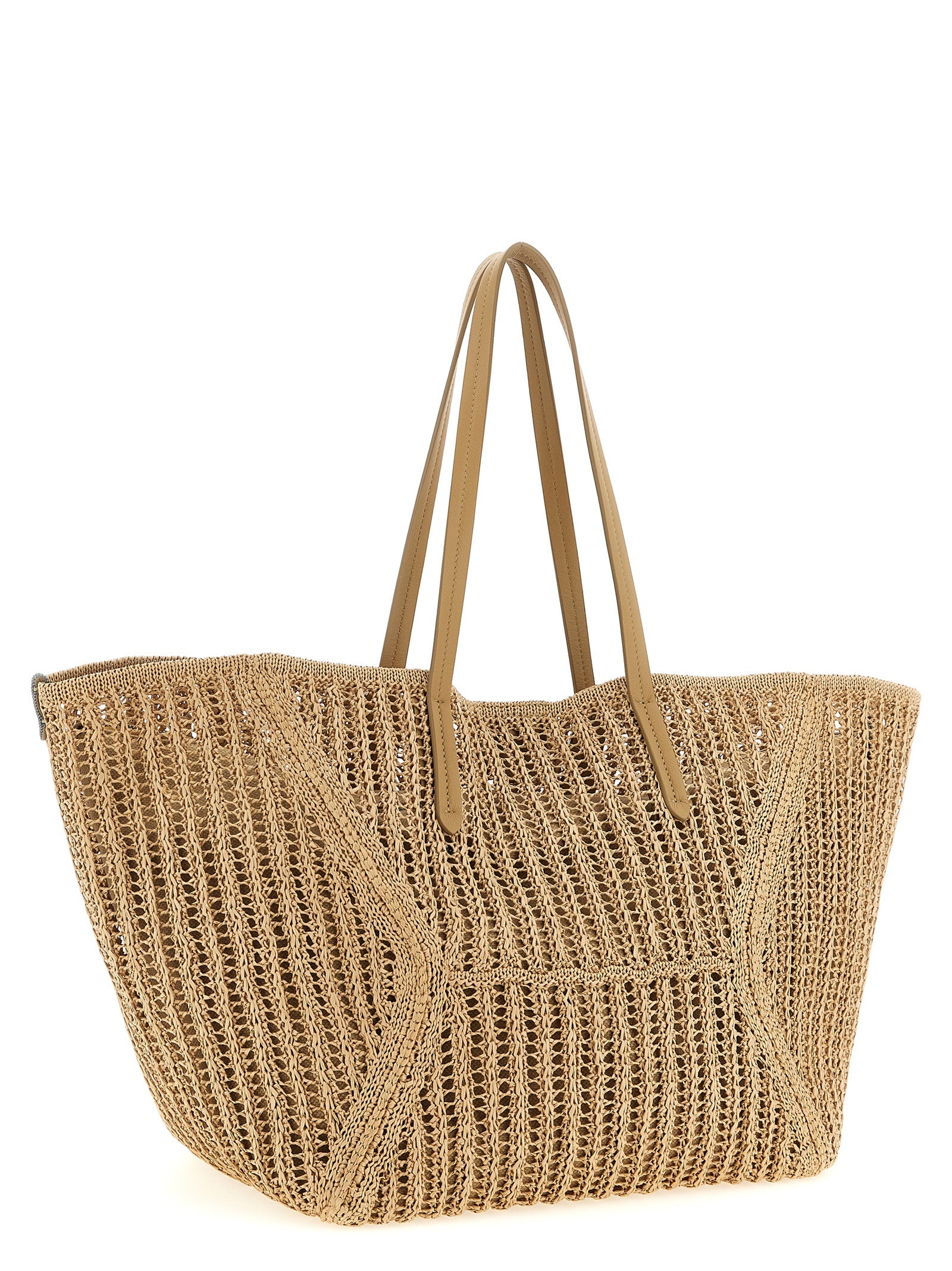 Brunello Cucinelli Beige Polyamide Shoulder Women's Bag