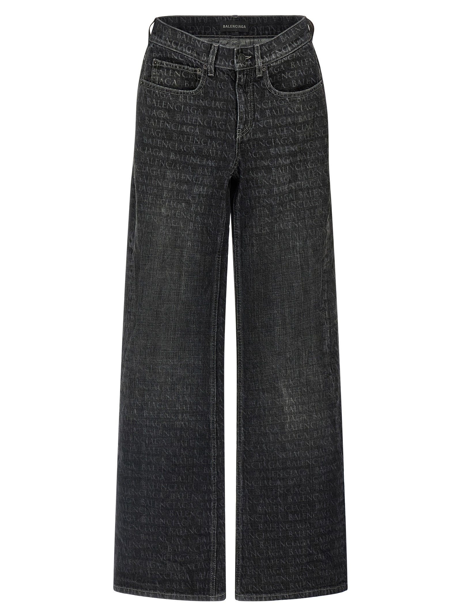 Balenciaga Black Cotton Flared Women's Jeans