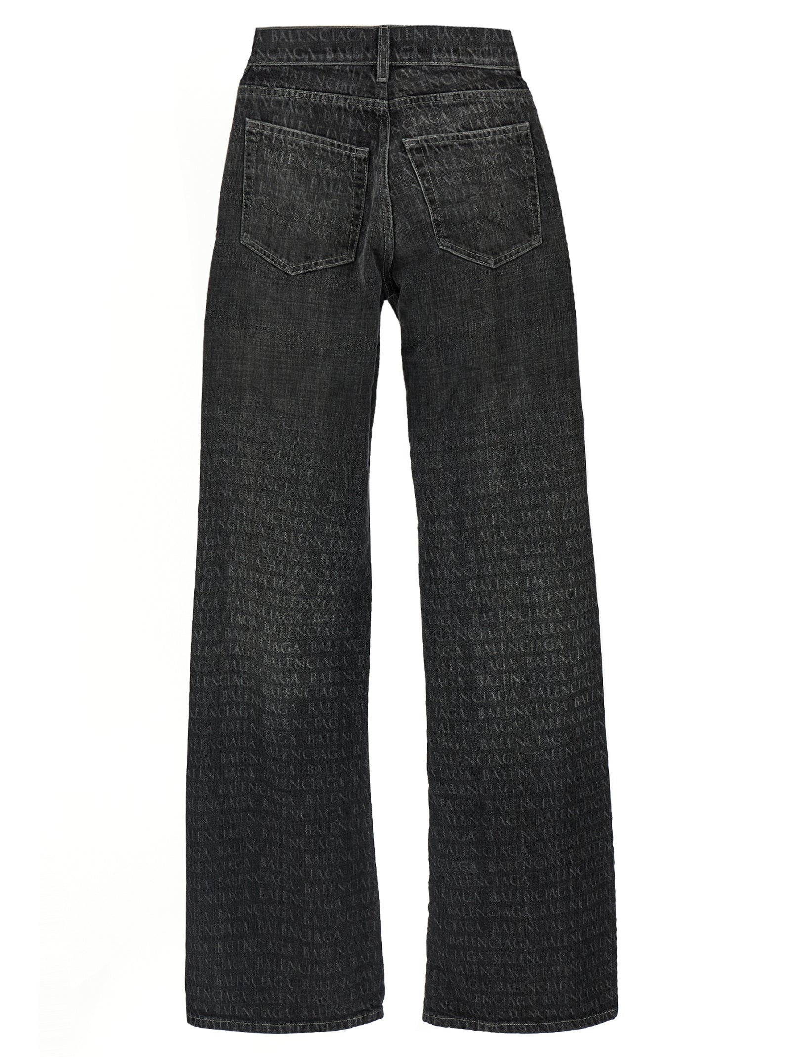 Balenciaga Black Cotton Flared Women's Jeans