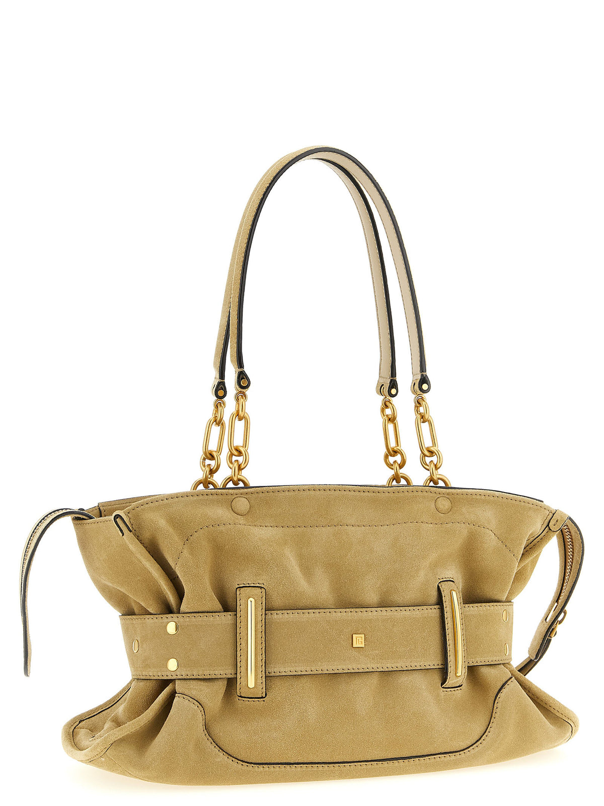 Balmain Beige Calfskin Shoulder Women's Bag