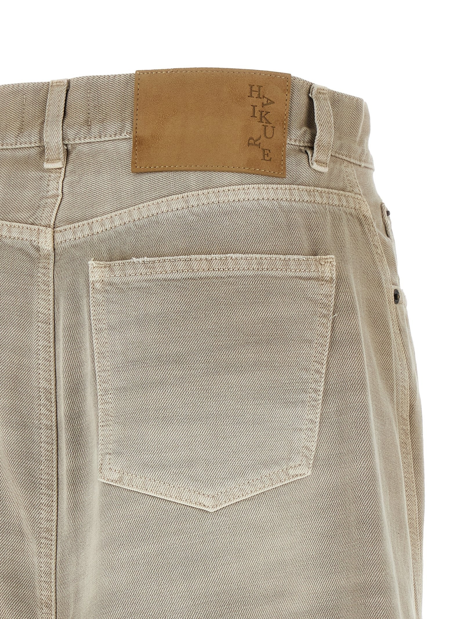 Haikure Gray Cotton Midi Women's Skirt
