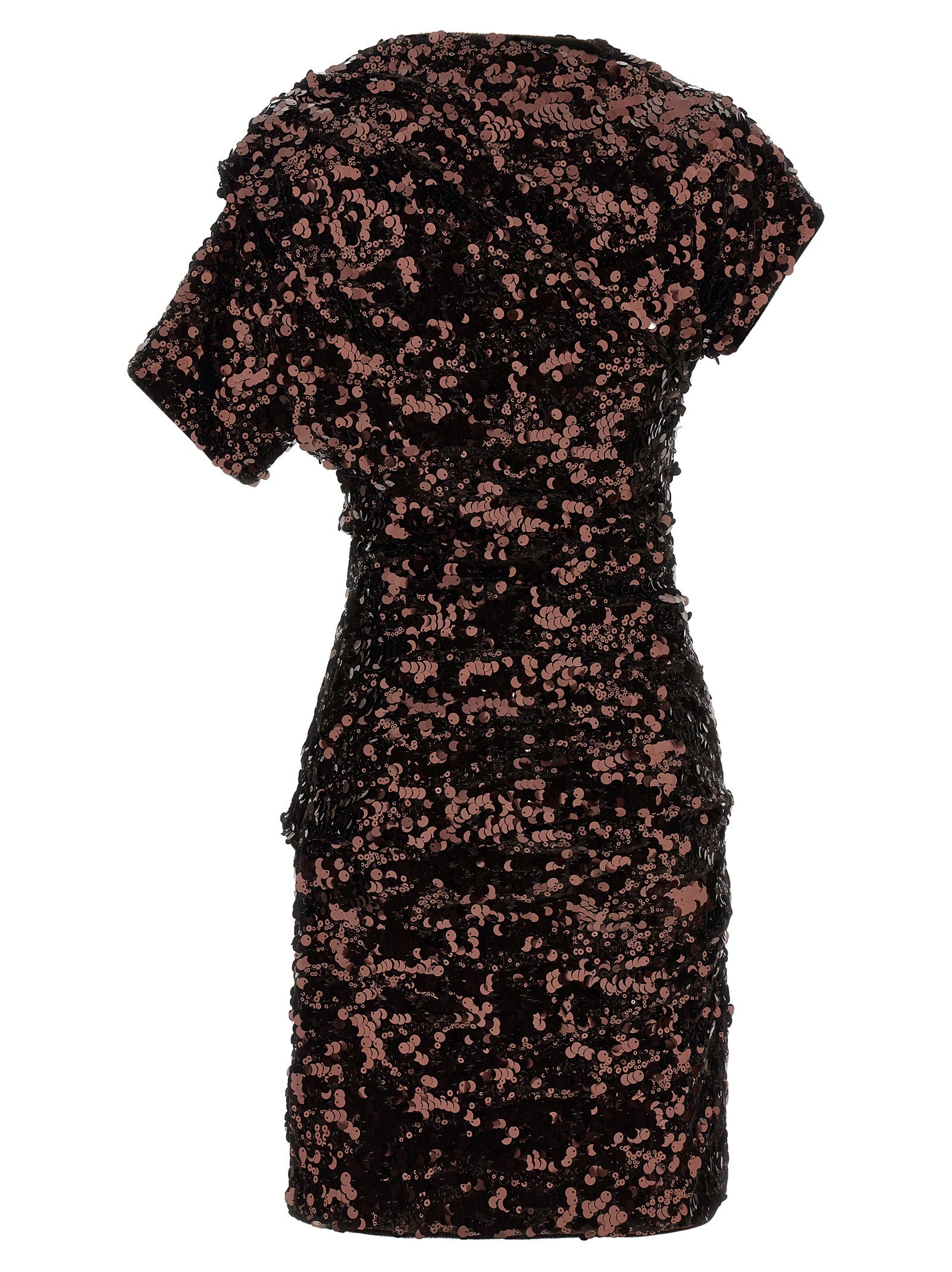 Ganni Brown Polyester Short Women's Dress