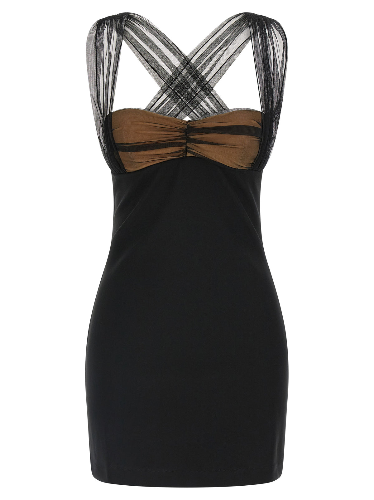 Nensi Dojaka Black Viscose Short Women's Dress