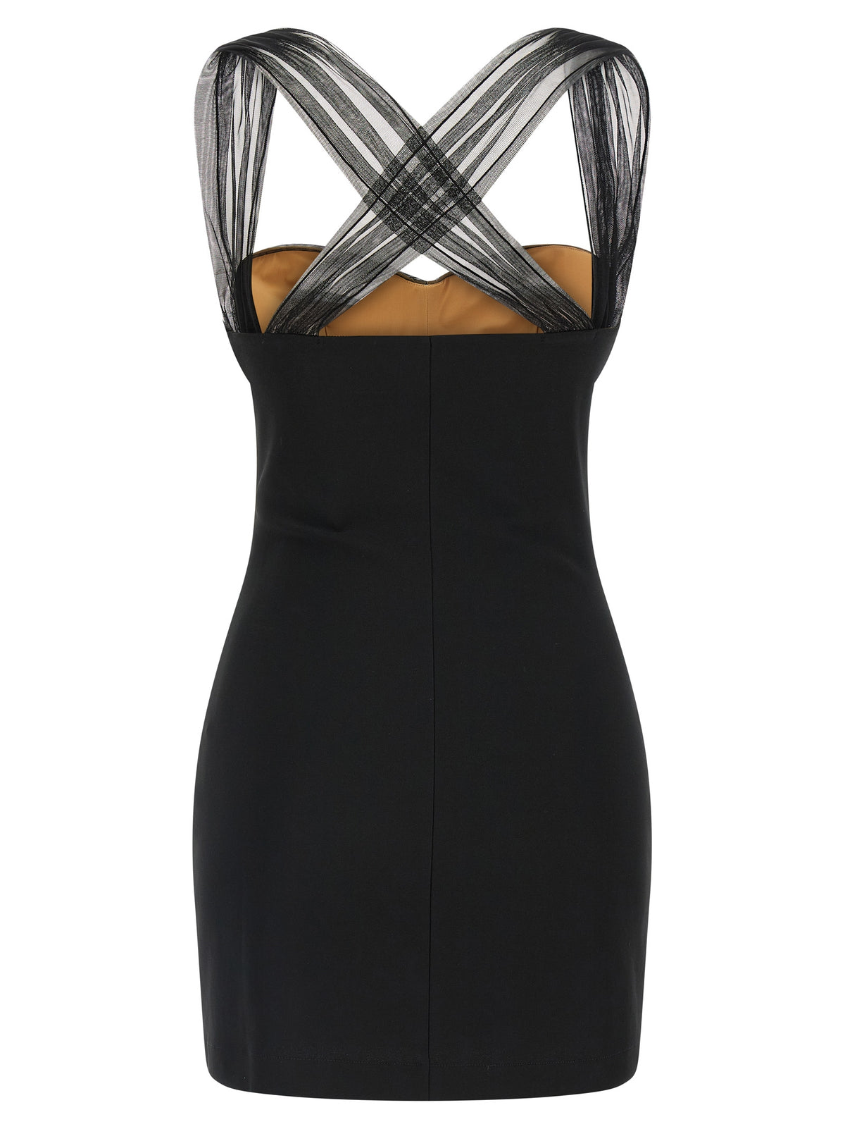 Nensi Dojaka Black Viscose Short Women's Dress
