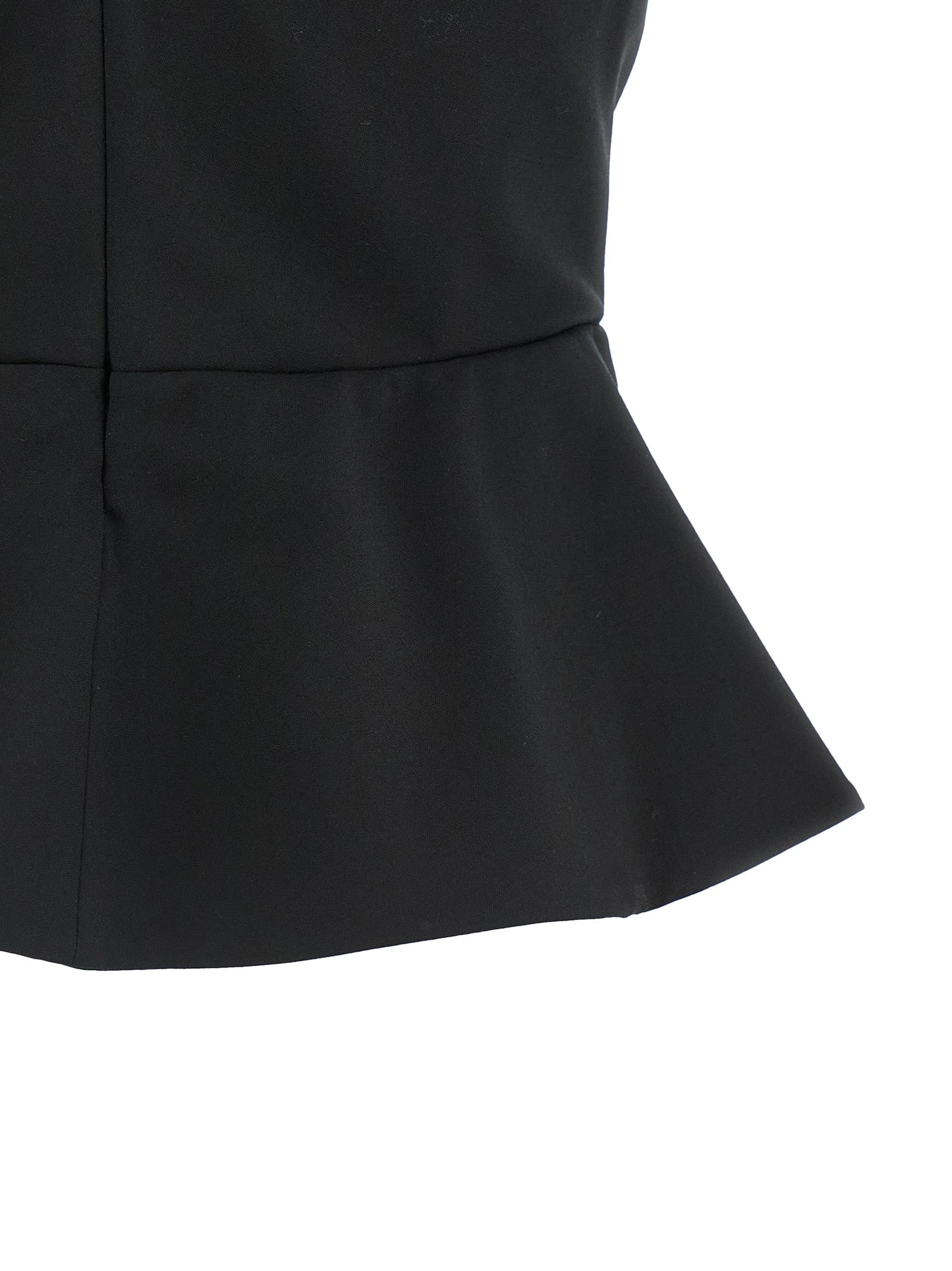 Nensi Dojaka Black Virgin Wool Tank Women's Tops