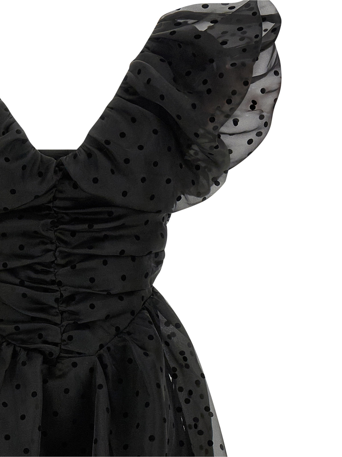 Ganni Black Recycled Polyester Midi Women's Dress