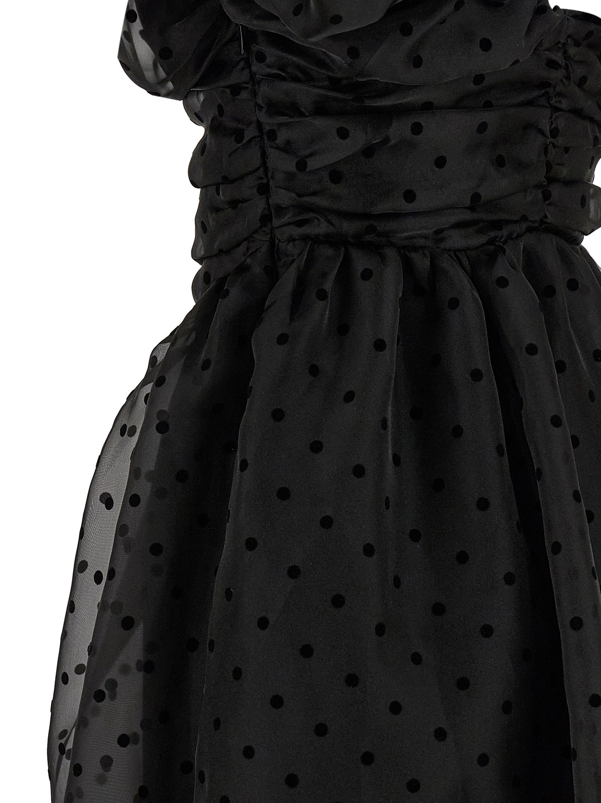 Ganni Black Recycled Polyester Midi Women's Dress
