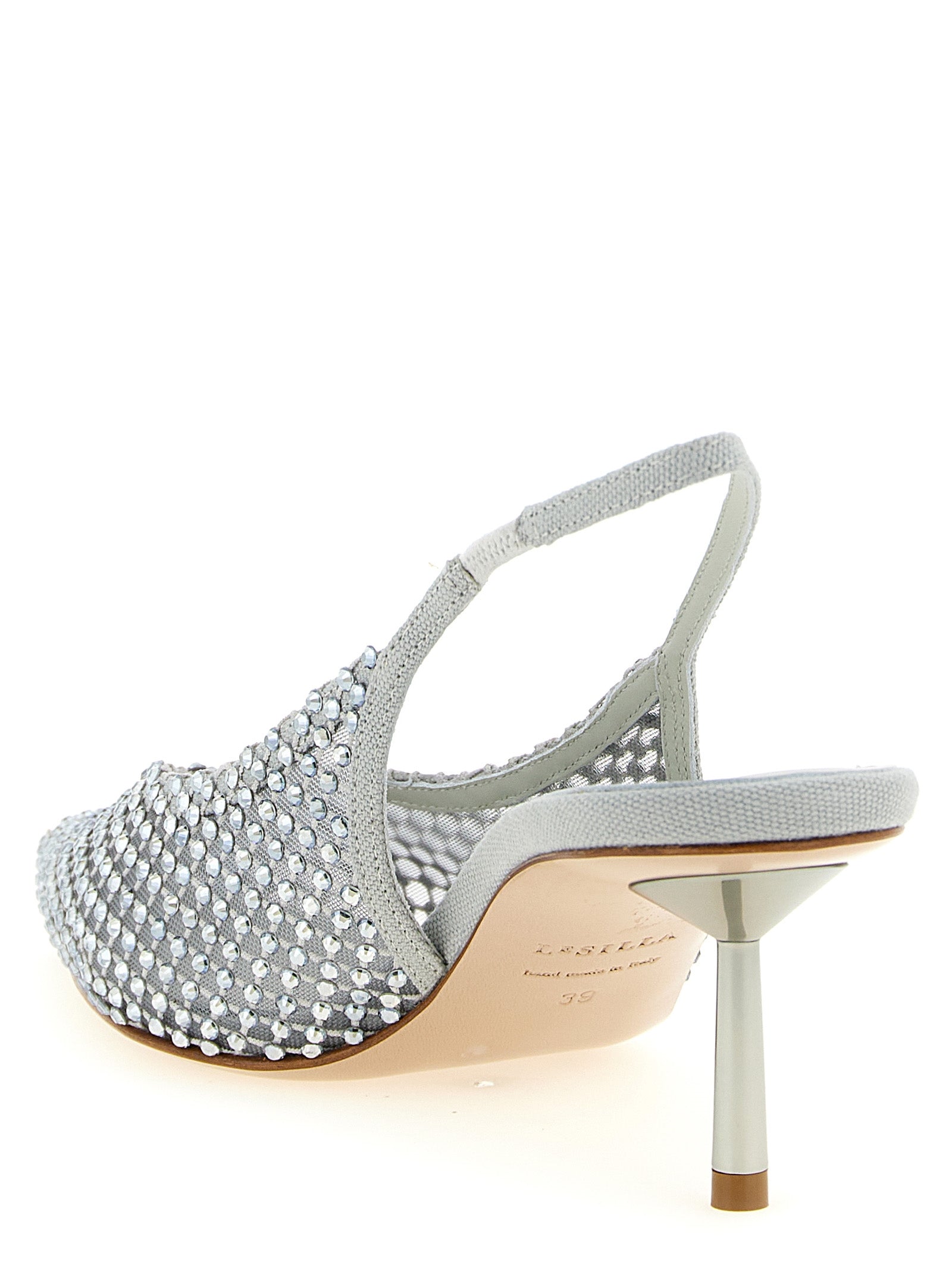 LE SILLA Gray Polyester Mid Heel Women's Pumps
