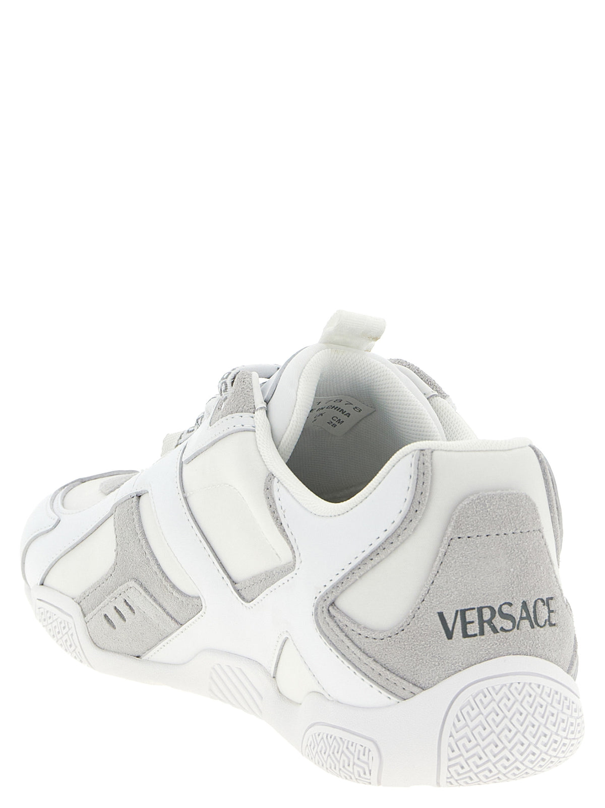Versace White Calfskin Athletic Men's Sneakers