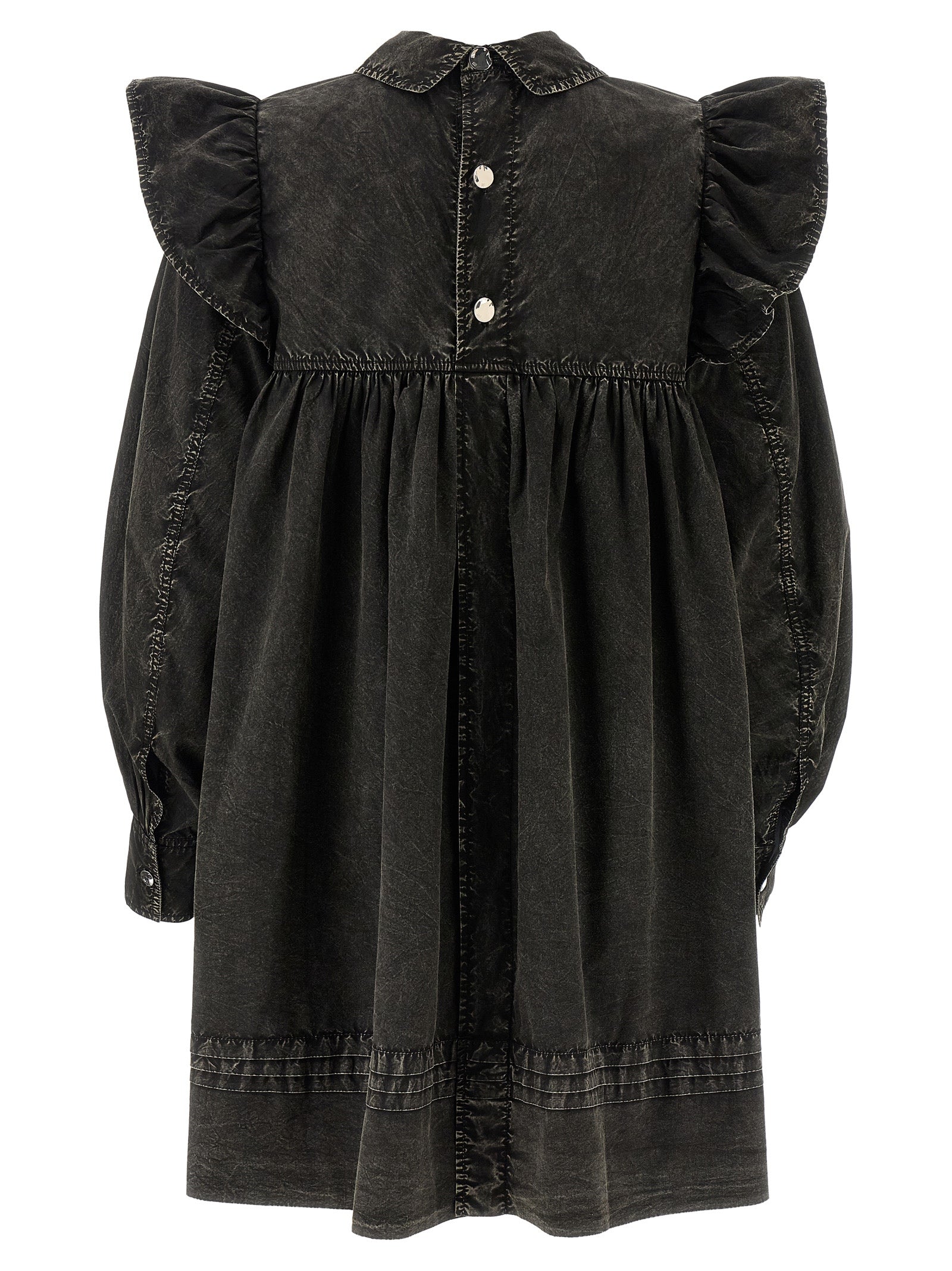 Ganni Black Organic Cotton Short Women's Dress