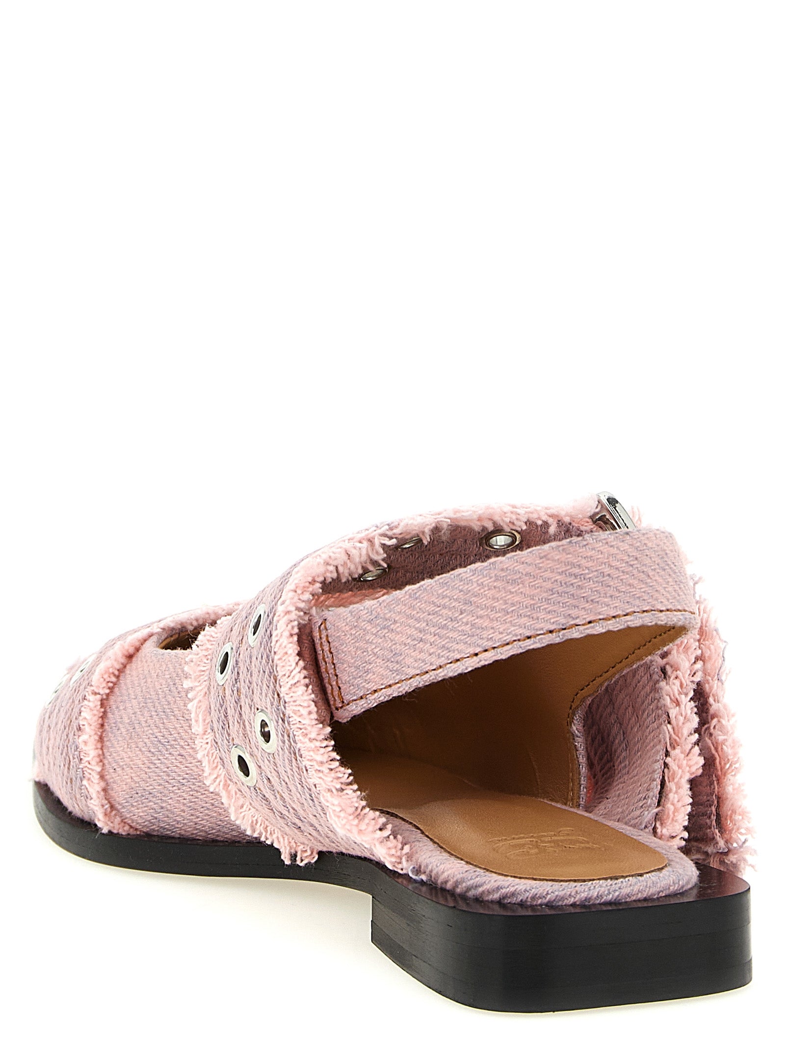 Ganni Multicolor Organic Cotton Ballet Women's Flats