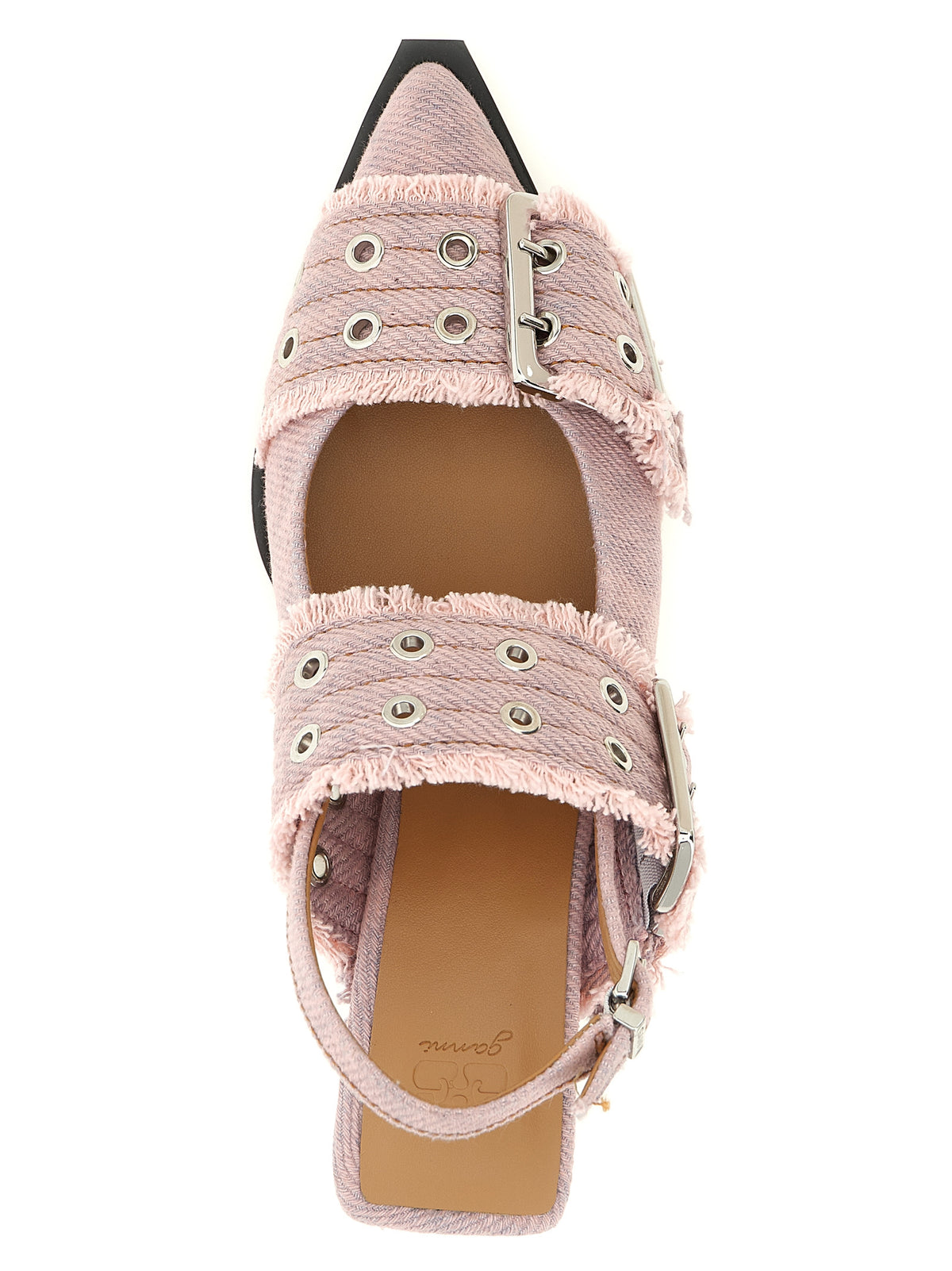 Ganni Multicolor Organic Cotton Mid Heel Women's Pumps