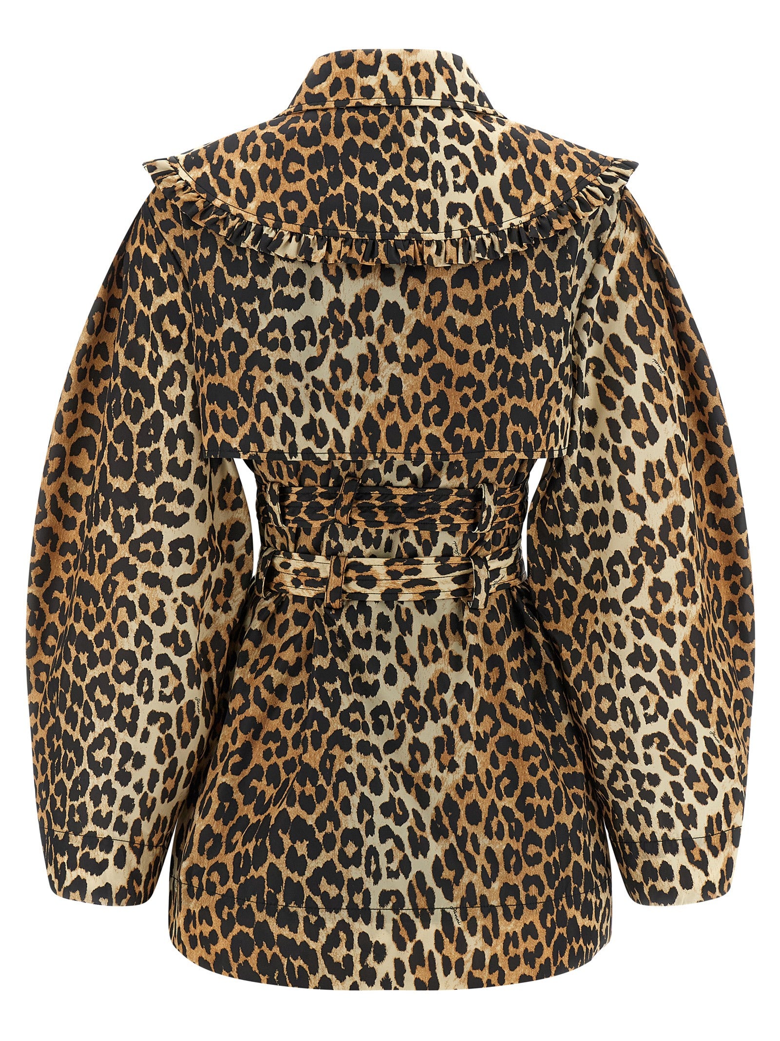 Ganni Brown Recycled Polyamide Women's Coat
