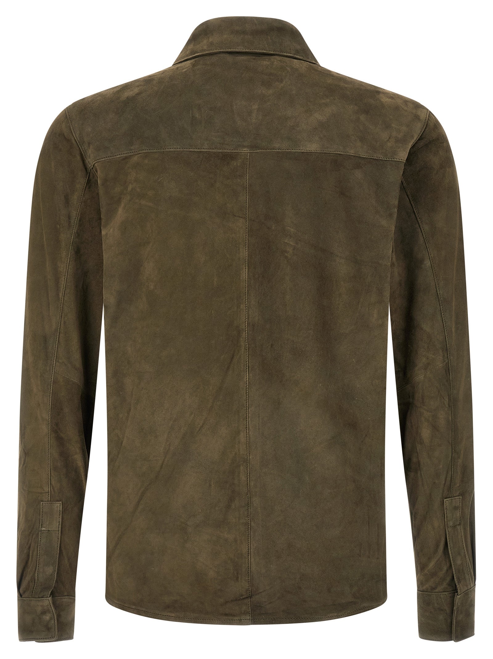 GIORGIO BRATO Bicolor Suede Leather Men's Blouse