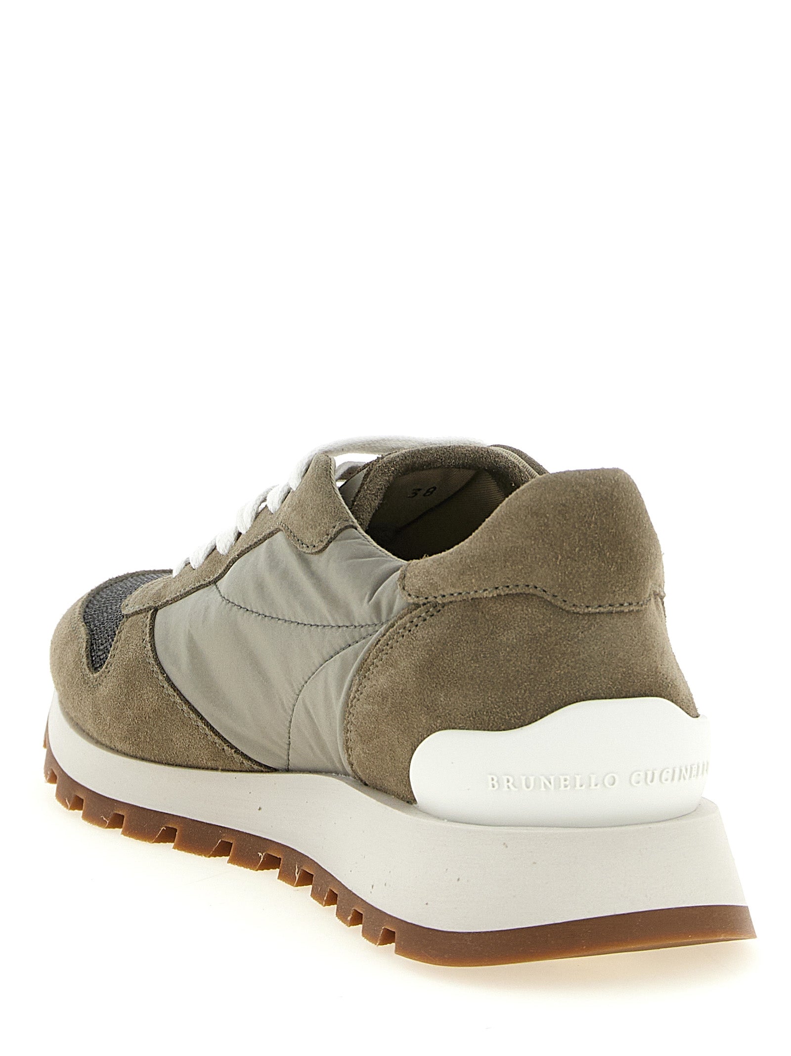 Brunello Cucinelli Bicolor Polyester Athletic Women's Sneakers