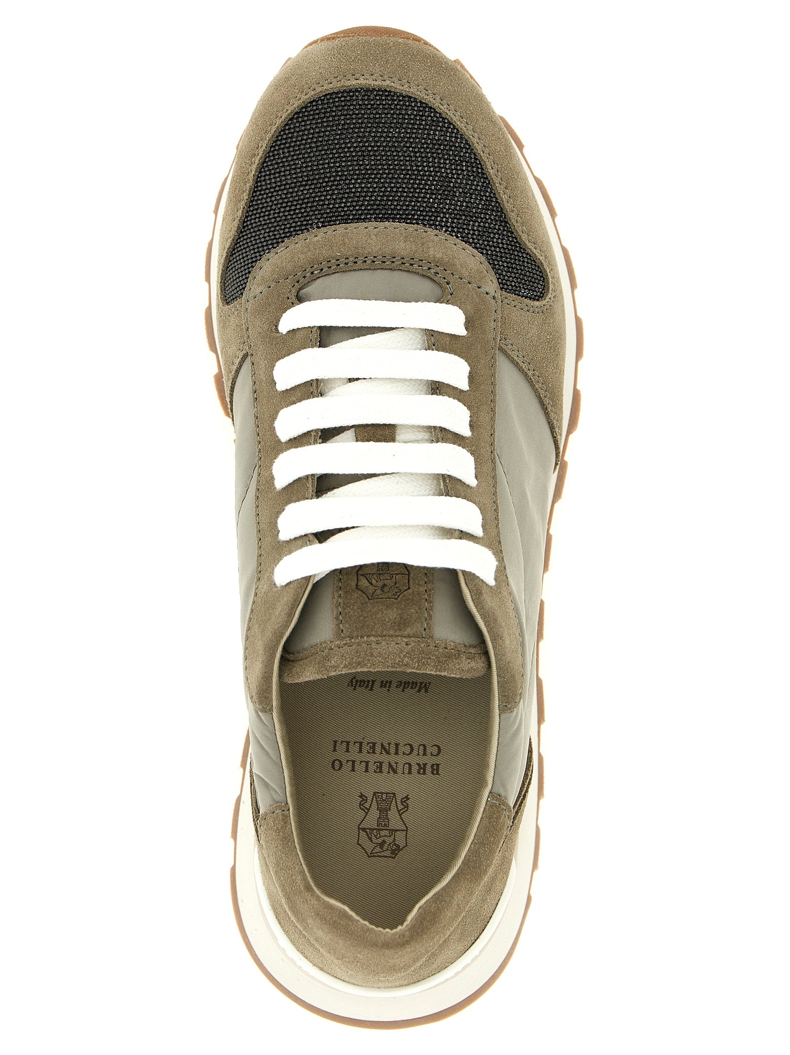Brunello Cucinelli Bicolor Polyester Athletic Women's Sneakers