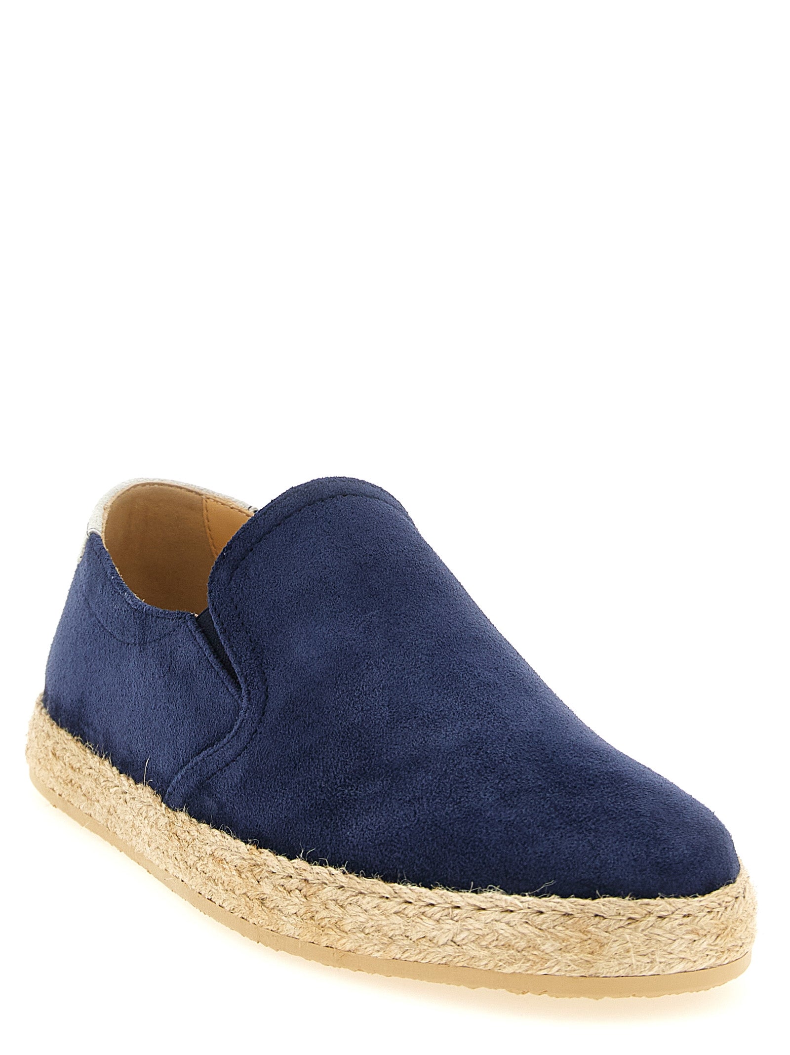 Brunello Cucinelli Blue Calfskin Men's Espadrilles