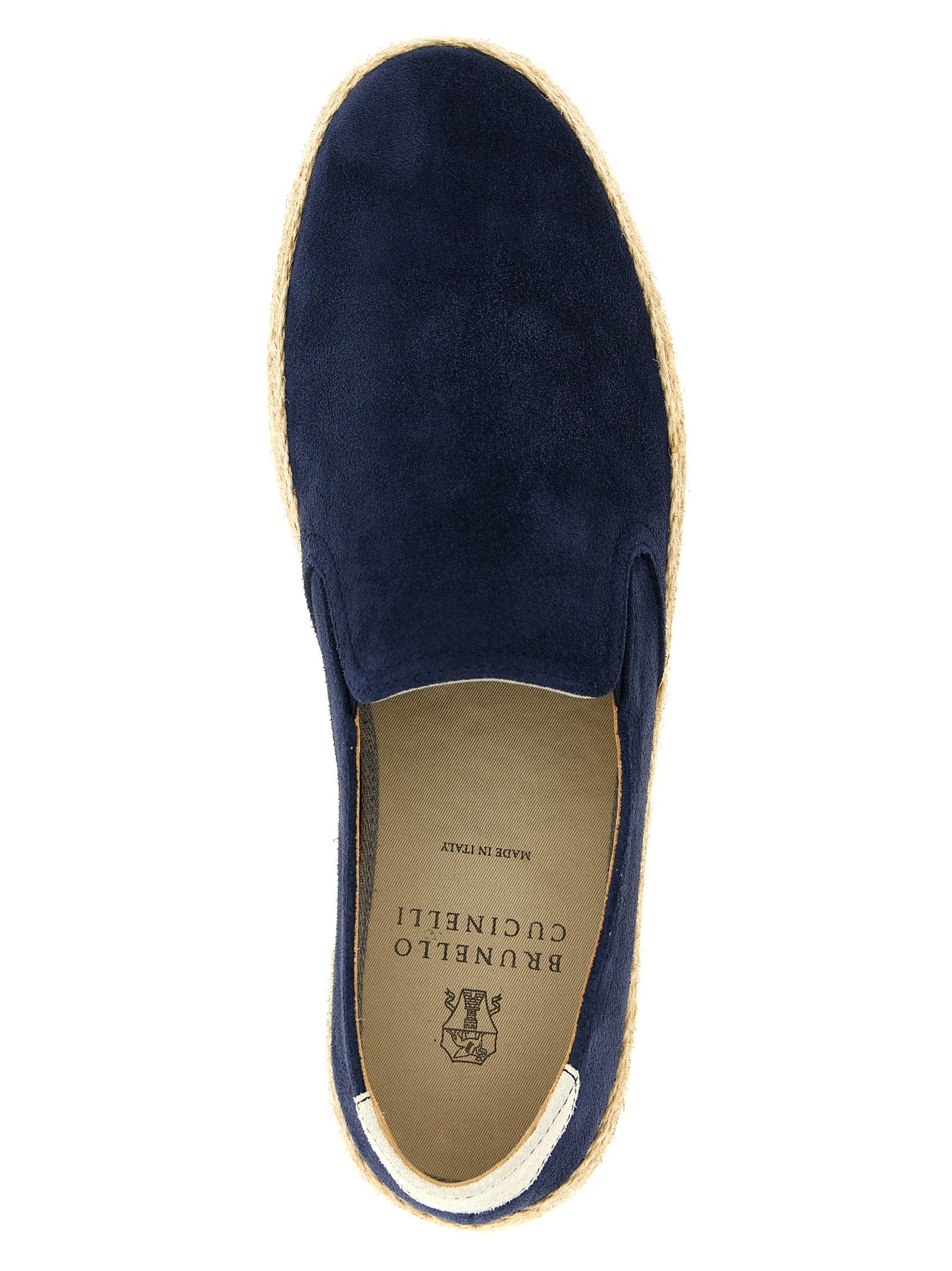 Brunello Cucinelli Blue Calfskin Men's Espadrilles