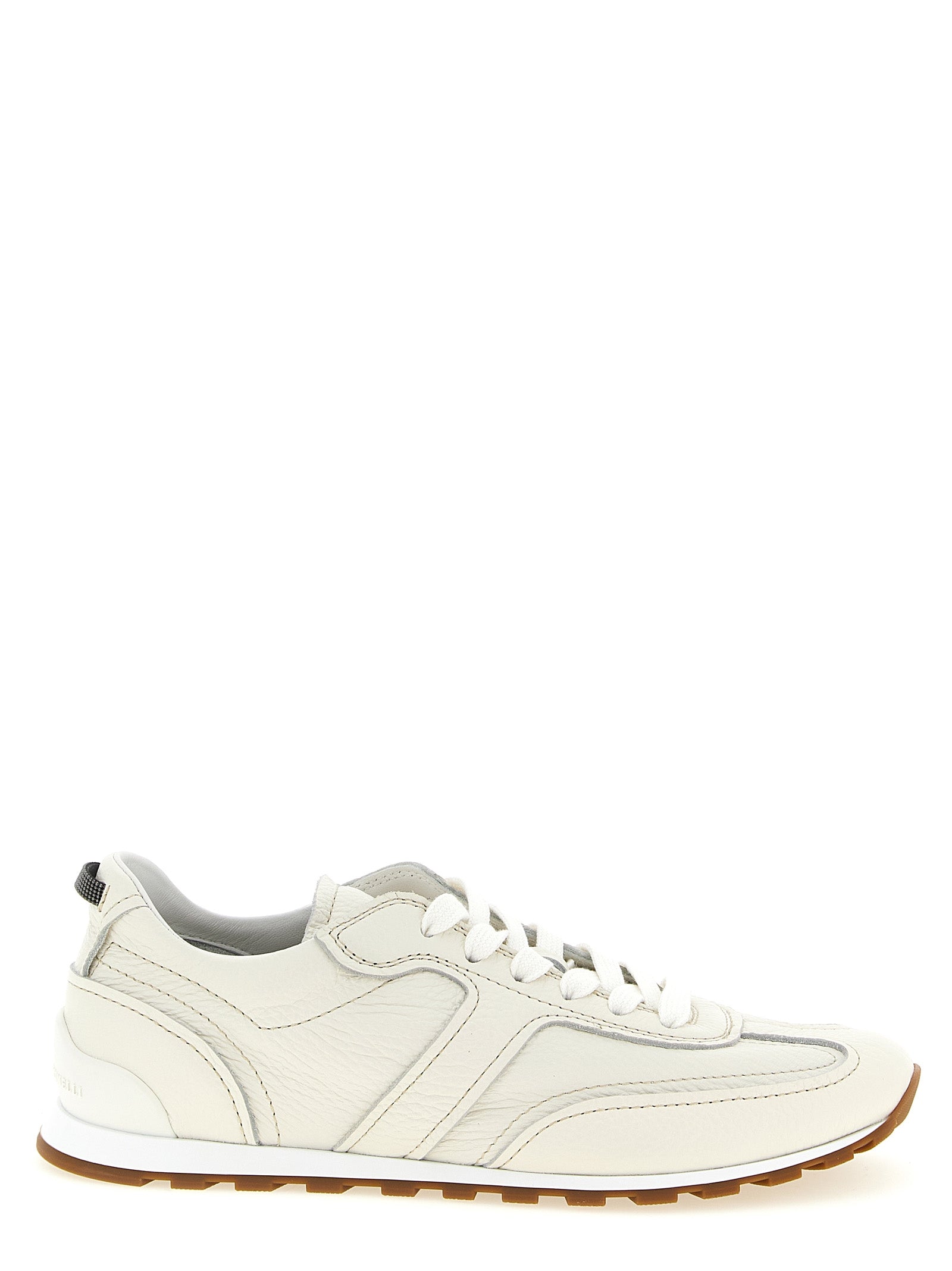 Brunello Cucinelli White Goatskin Athletic Women's Sneakers