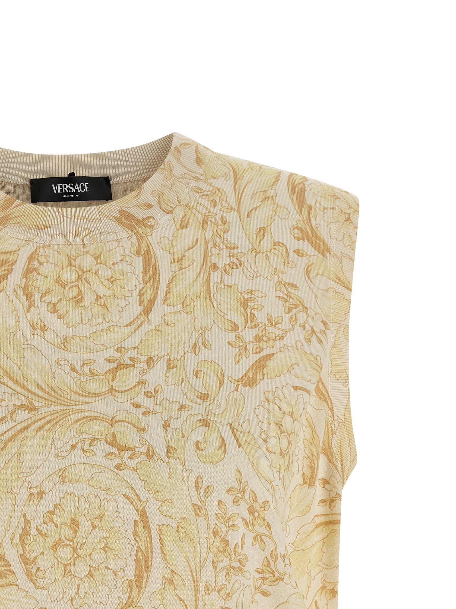 Versace Bicolor Silk Sleeveless Women's Jacket