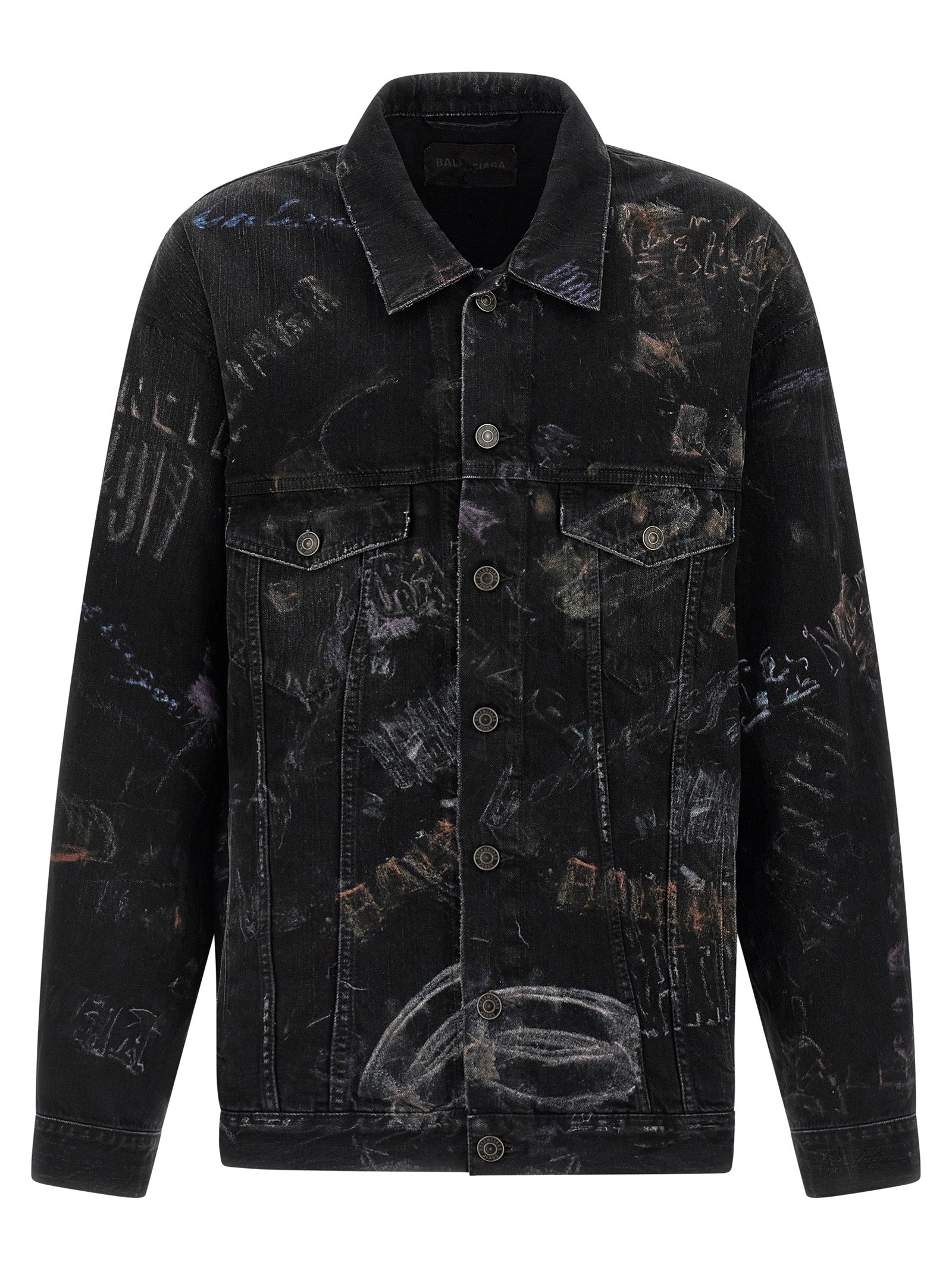Balenciaga Black Cotton Denim Men's Jacket