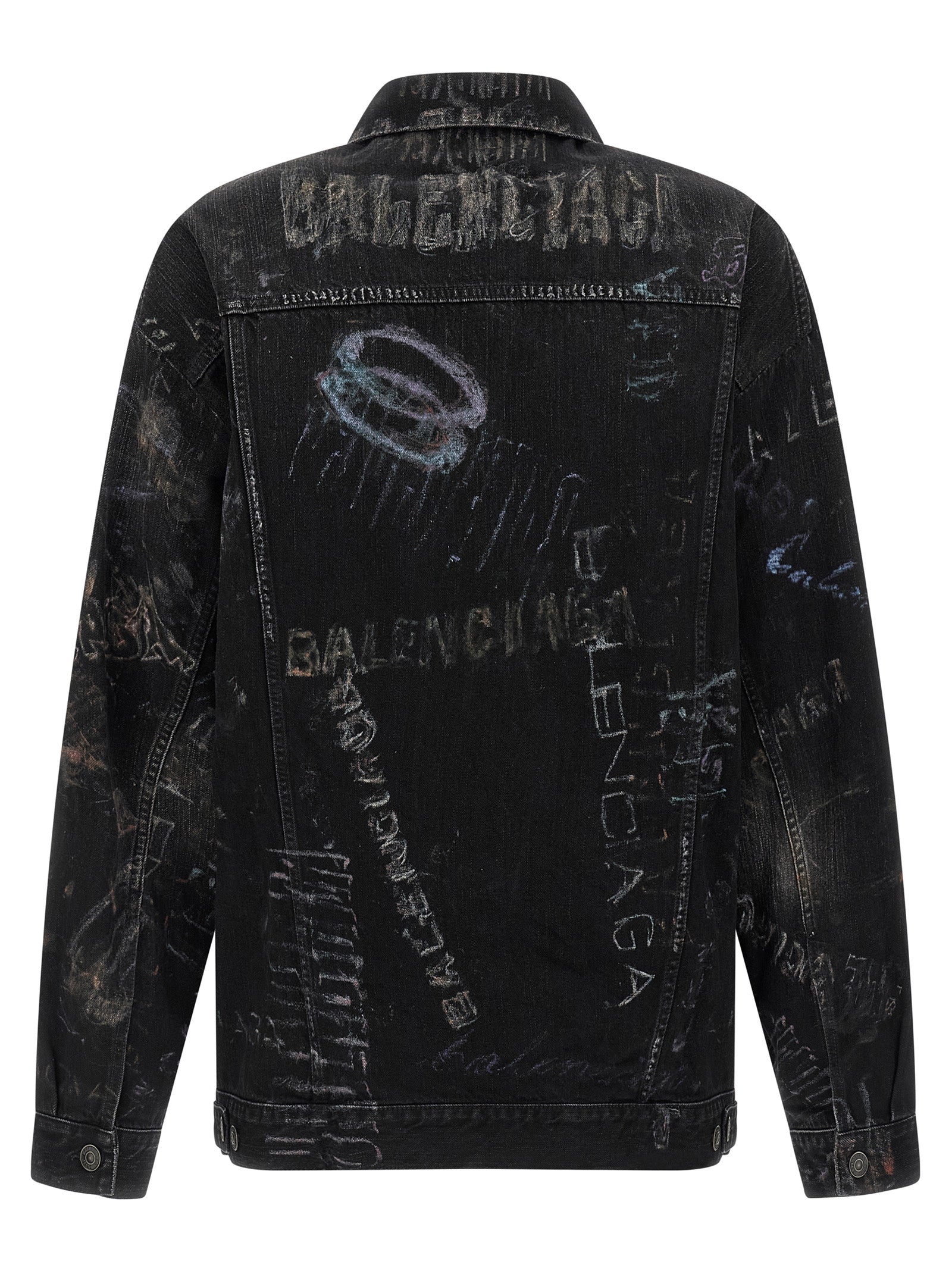 Balenciaga Black Cotton Denim Men's Jacket