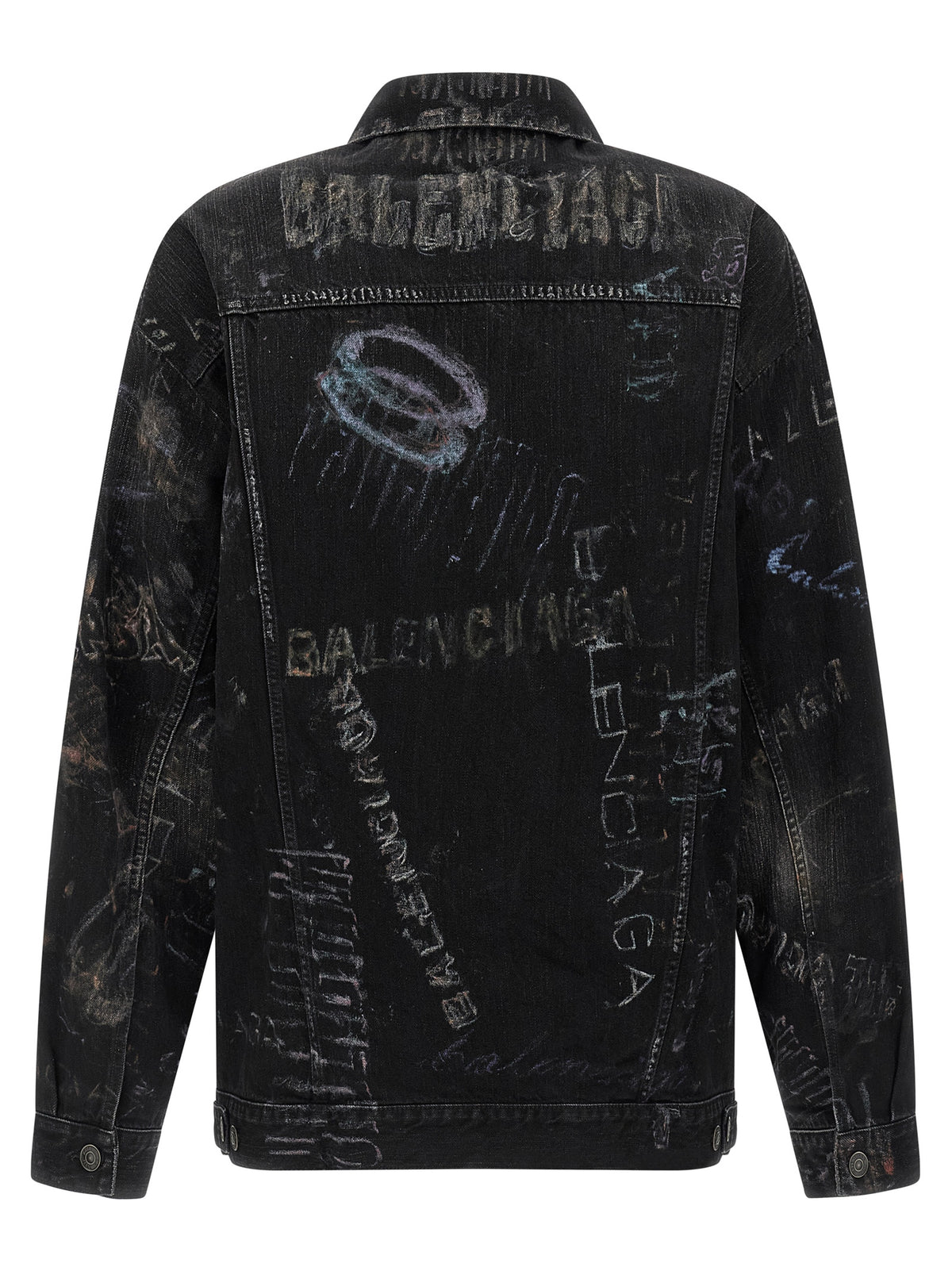 Balenciaga Black Cotton Denim Men's Jacket