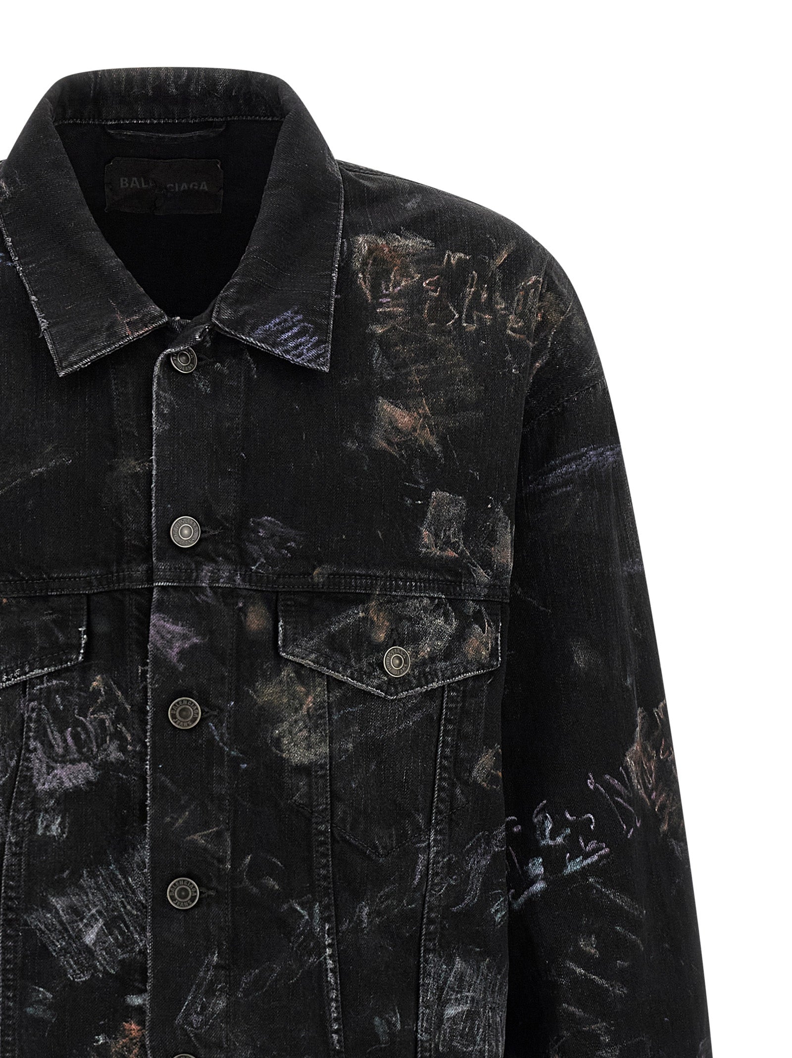 Balenciaga Black Cotton Denim Men's Jacket