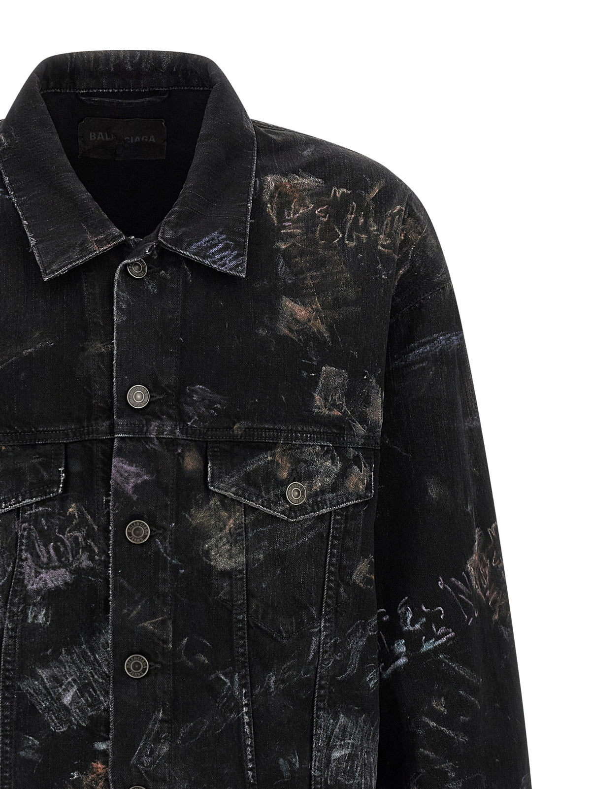 Balenciaga Black Cotton Denim Men's Jacket