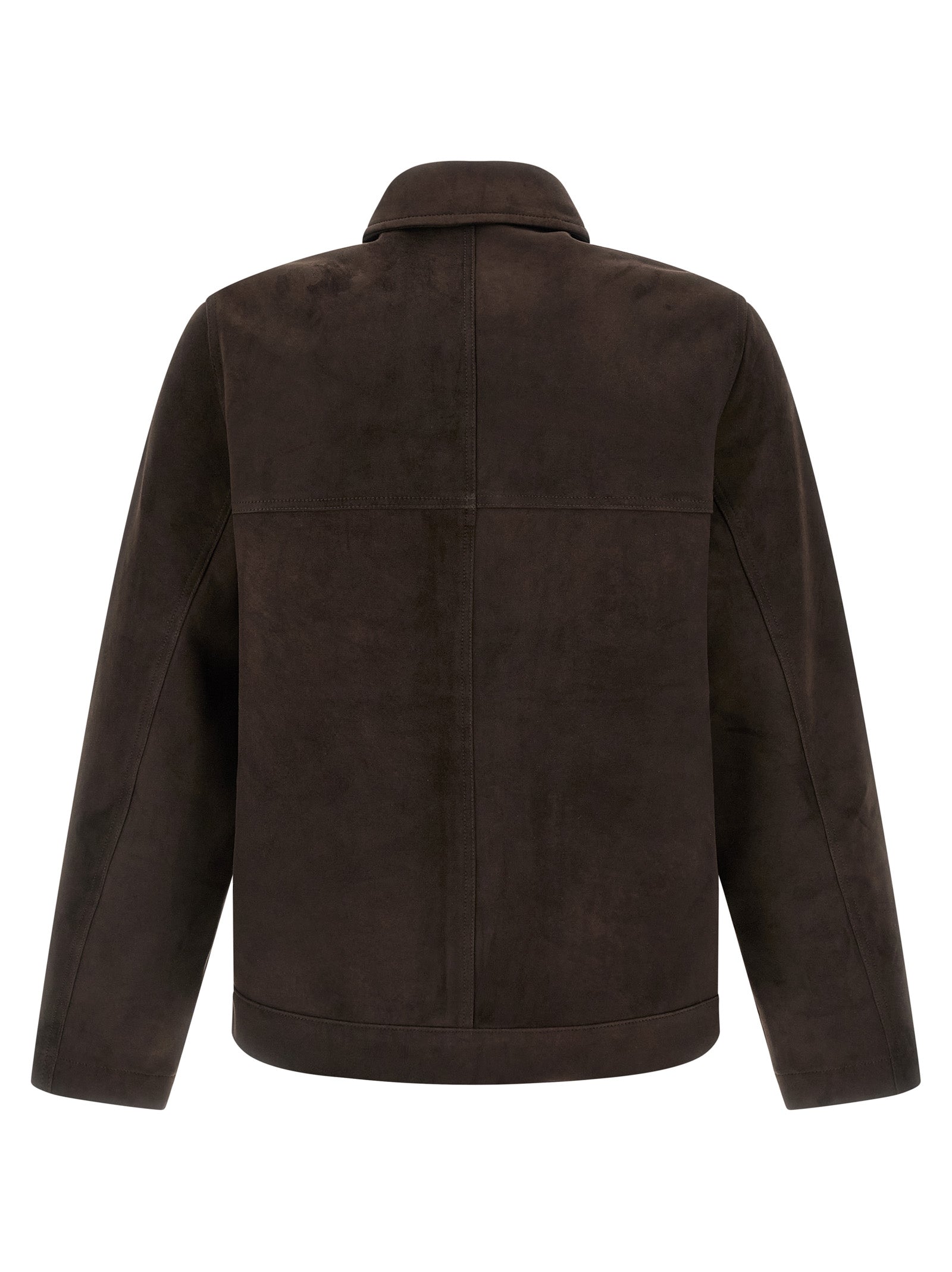 GIORGIO BRATO Brown Suede Leather Leather Men's Jacket