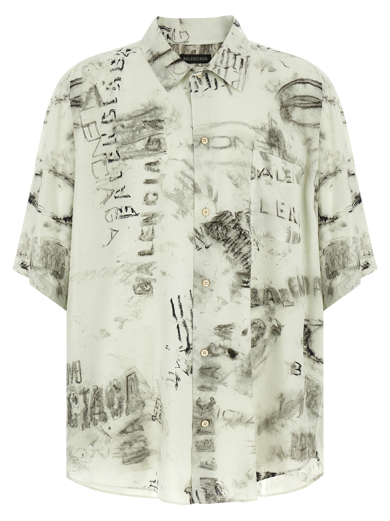 Balenciaga Gray Viscose Men's Blouse