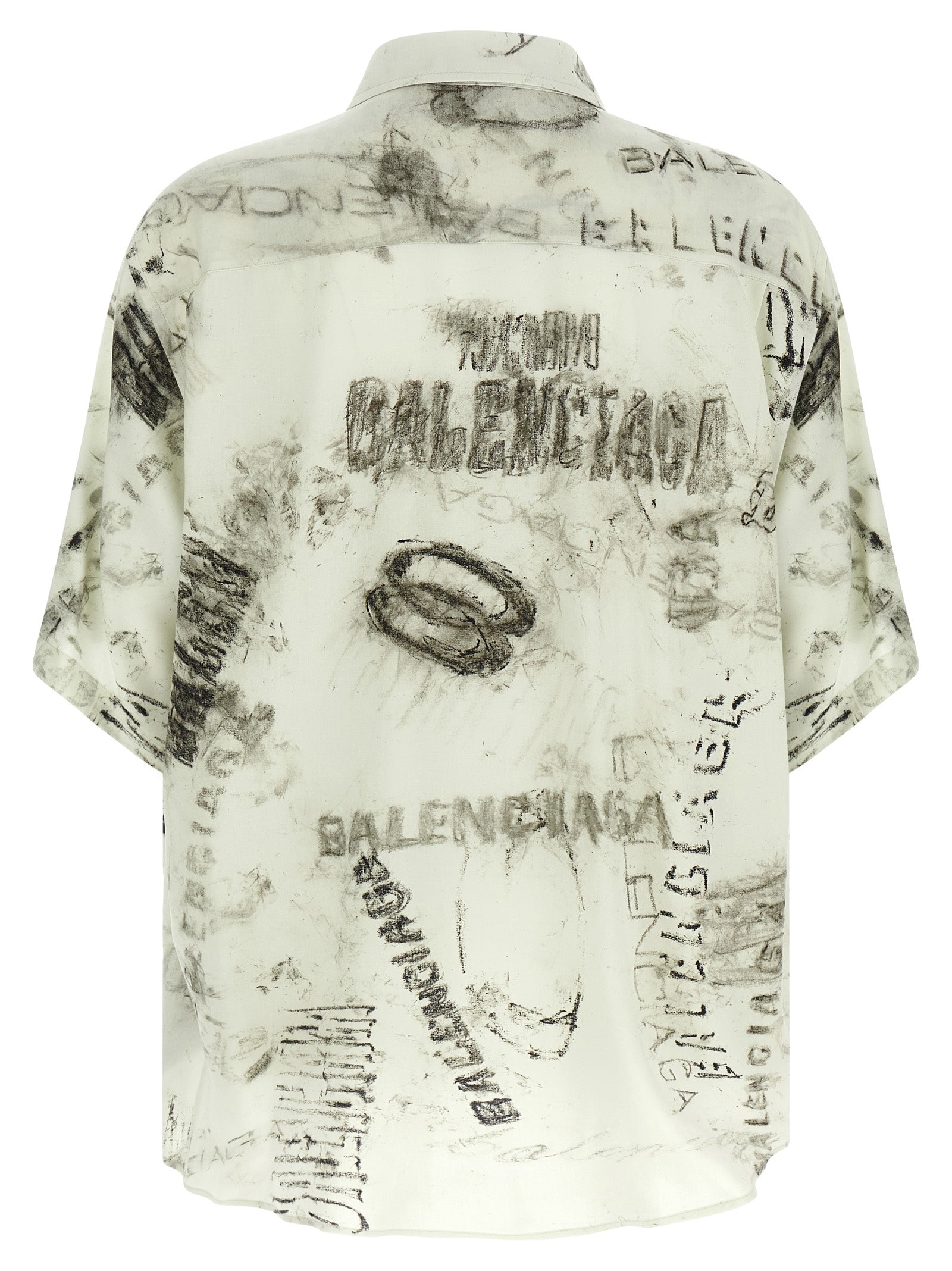 Balenciaga Gray Viscose Men's Blouse