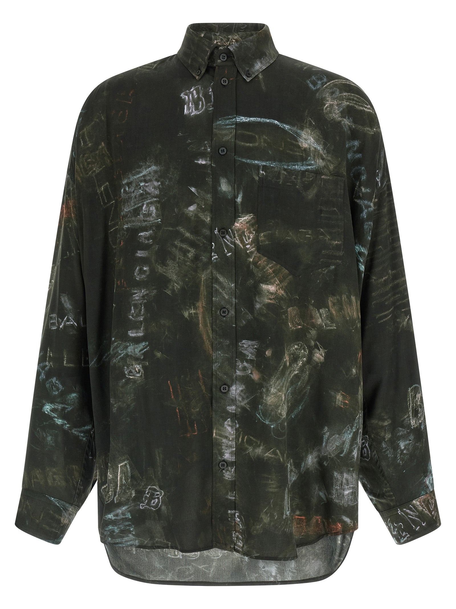 Balenciaga Black Viscose Men's Blouse