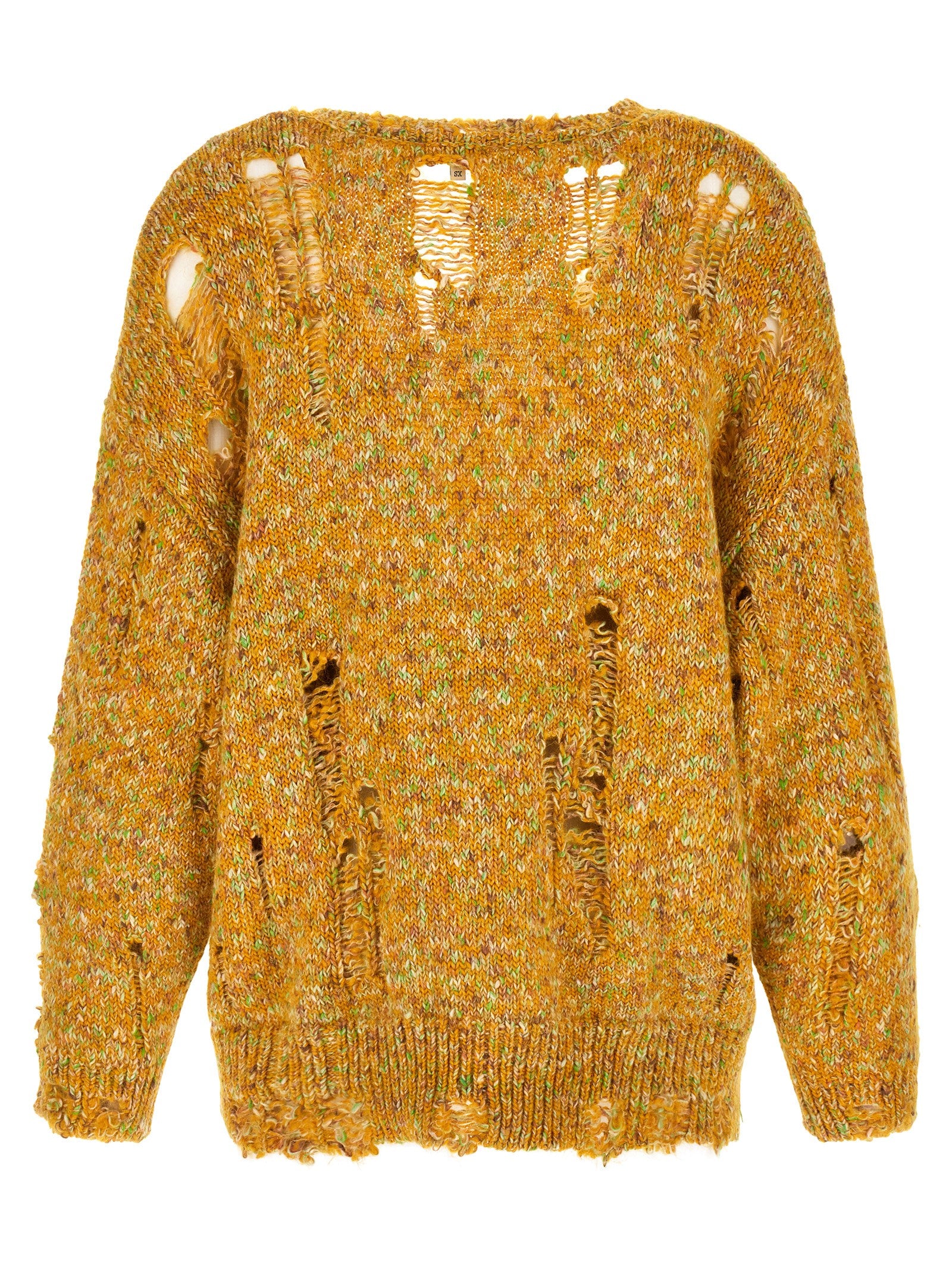 R13 Bicolor Alpaca Leather Women's Cardigan