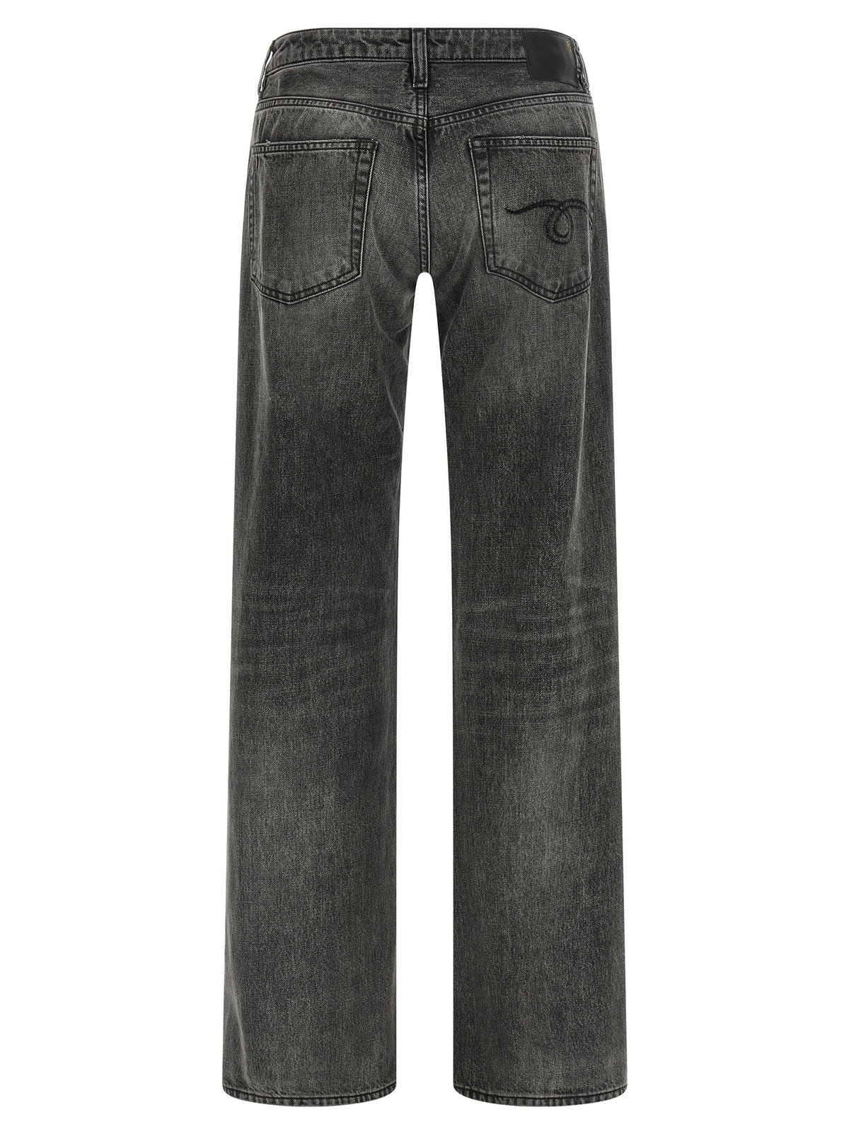R13 Gray Cotton Straight-Leg Women's Jeans