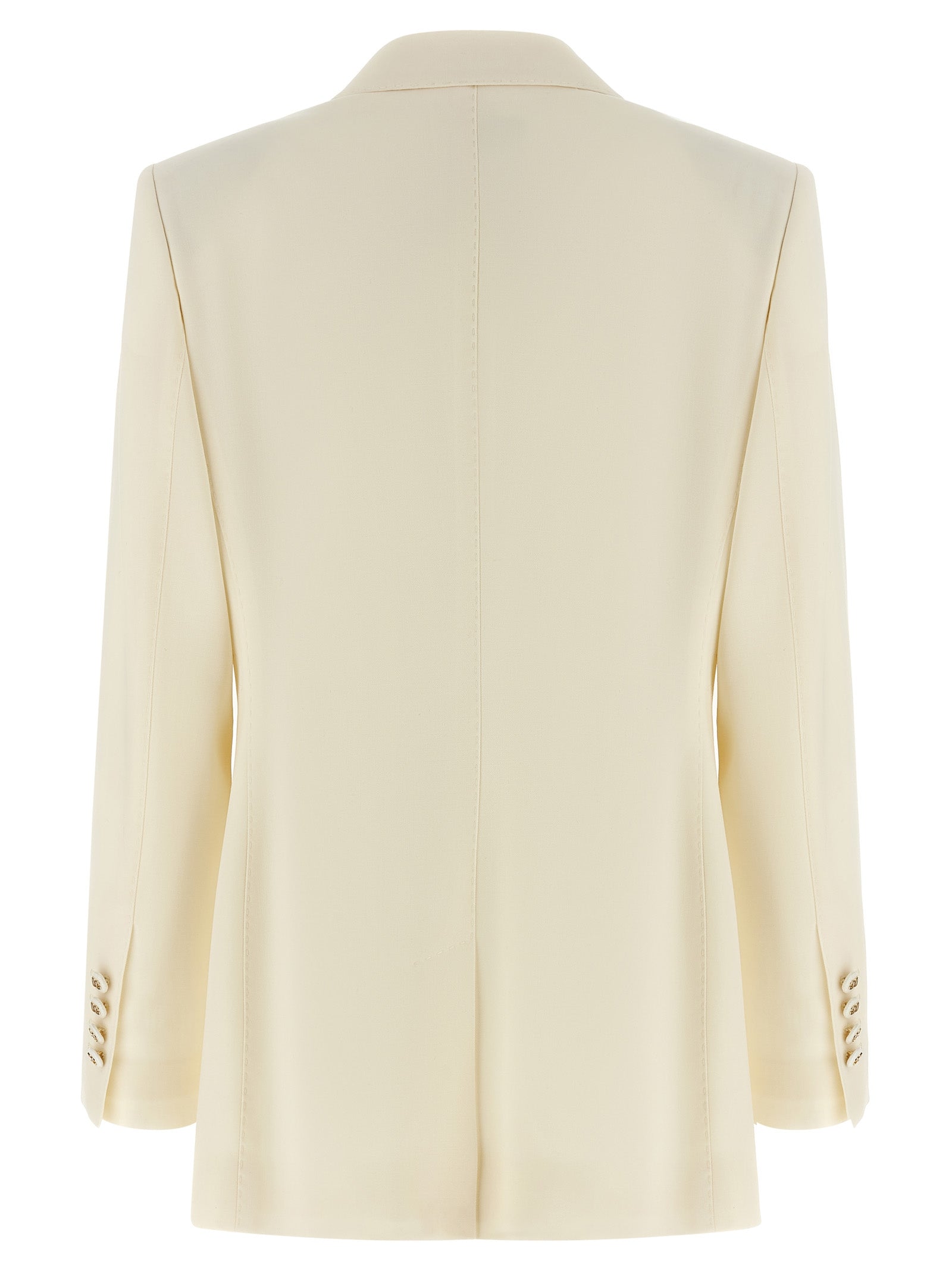 Dolce & Gabbana White Virgin Wool Women's Blazer
