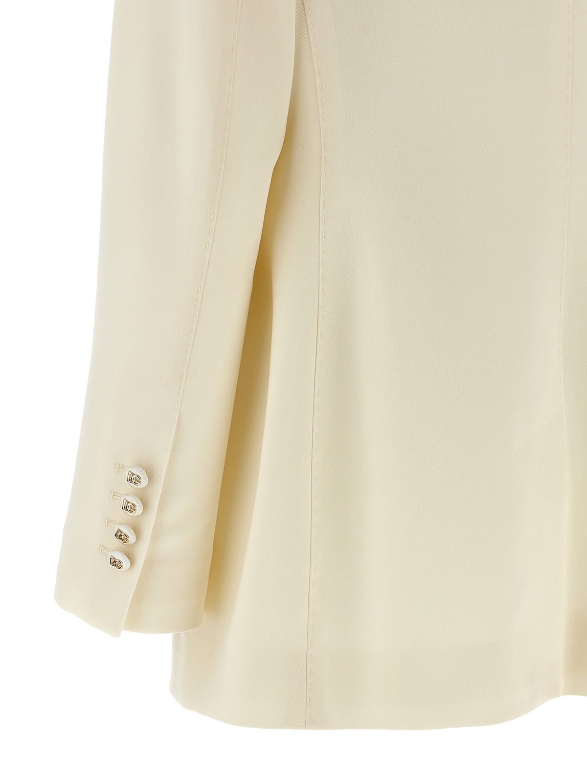 Dolce & Gabbana White Virgin Wool Women's Blazer