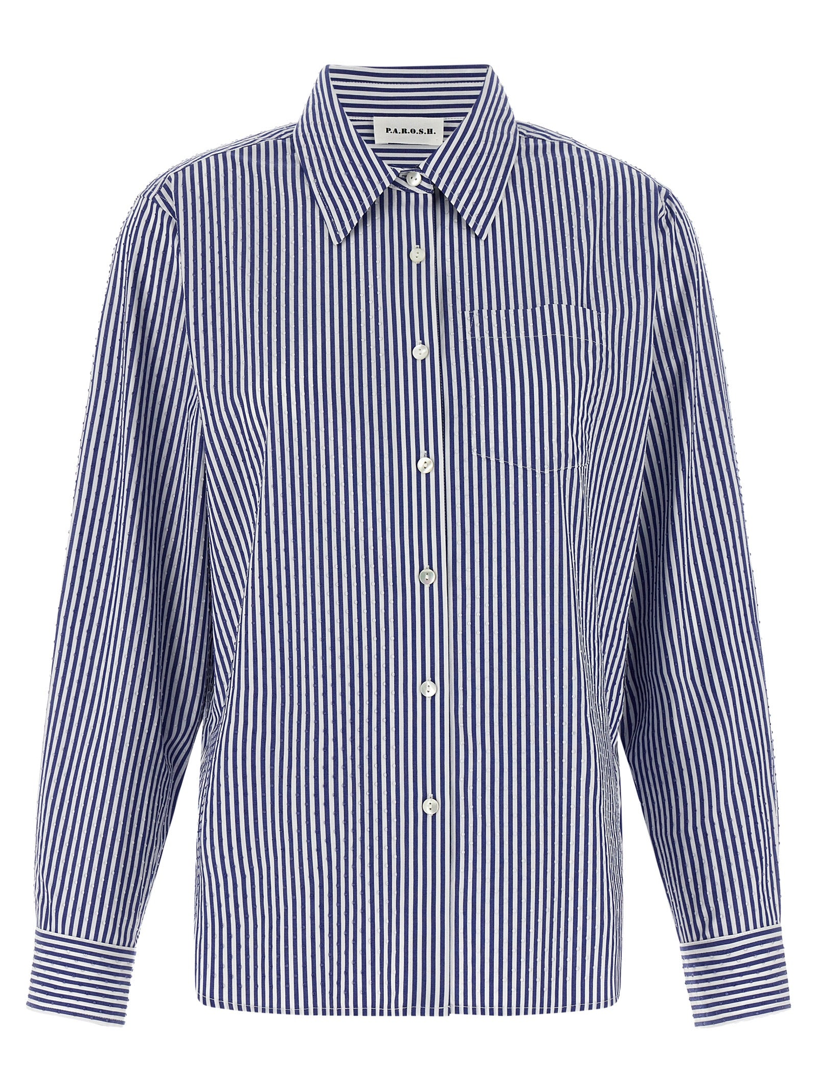 P.A.R.O.S.H. Blue Cotton Women's Blouse